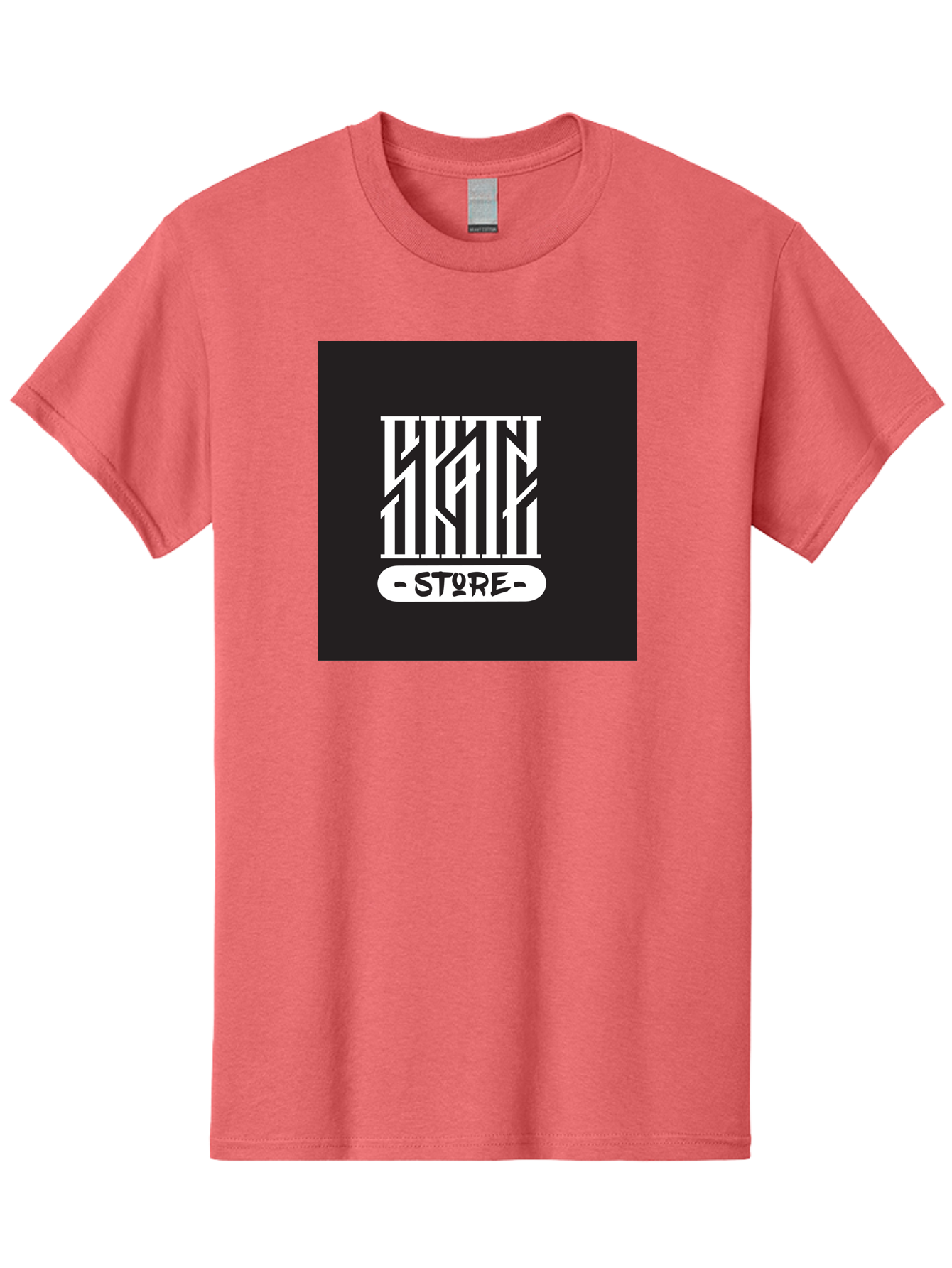 Skate-Store Men'S Graphic Tee, 100% Cotton, Comfortable Casual Summer Wear, Machine Washable, Storefront Branding, Streetwear Apparel, Skat Store, Urban Fashion, Modern Typography, Contemporary Design, Black And White Aesthetic Aac171