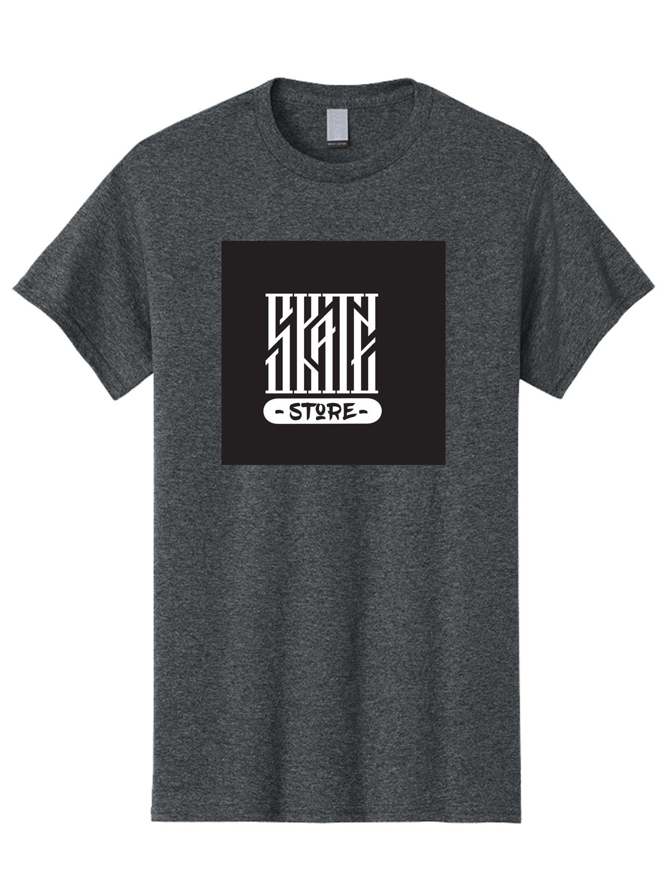 Skate-Store Men'S Graphic Tee, 100% Cotton, Comfortable Casual Summer Wear, Machine Washable, Storefront Branding, Streetwear Apparel, Skat Store, Urban Fashion, Modern Typography, Contemporary Design, Black And White Aesthetic Aac171