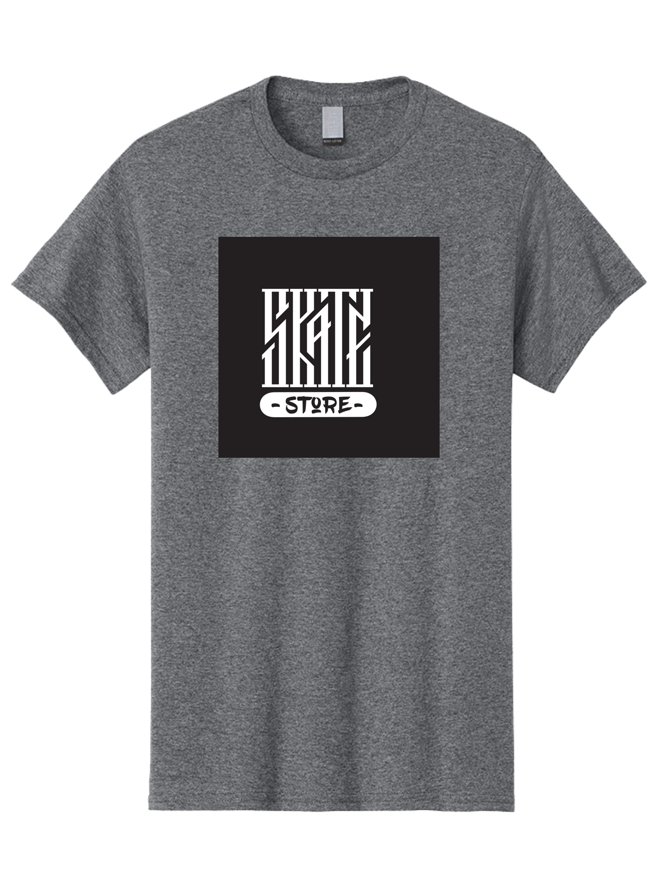Skate-Store Men'S Graphic Tee, 100% Cotton, Comfortable Casual Summer Wear, Machine Washable, Storefront Branding, Streetwear Apparel, Skat Store, Urban Fashion, Modern Typography, Contemporary Design, Black And White Aesthetic Aac171