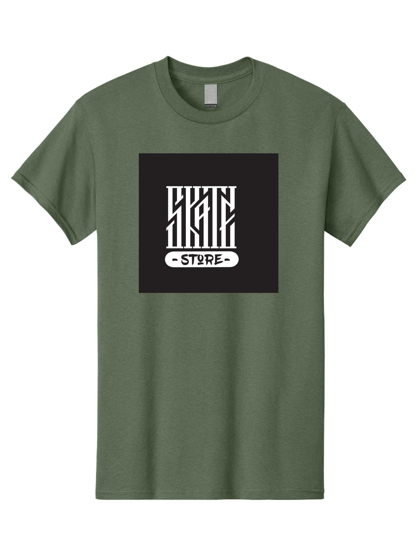 Skate-Store Men'S Graphic Tee, 100% Cotton, Comfortable Casual Summer Wear, Machine Washable, Storefront Branding, Streetwear Apparel, Skat Store, Urban Fashion, Modern Typography, Contemporary Design, Black And White Aesthetic Aac171