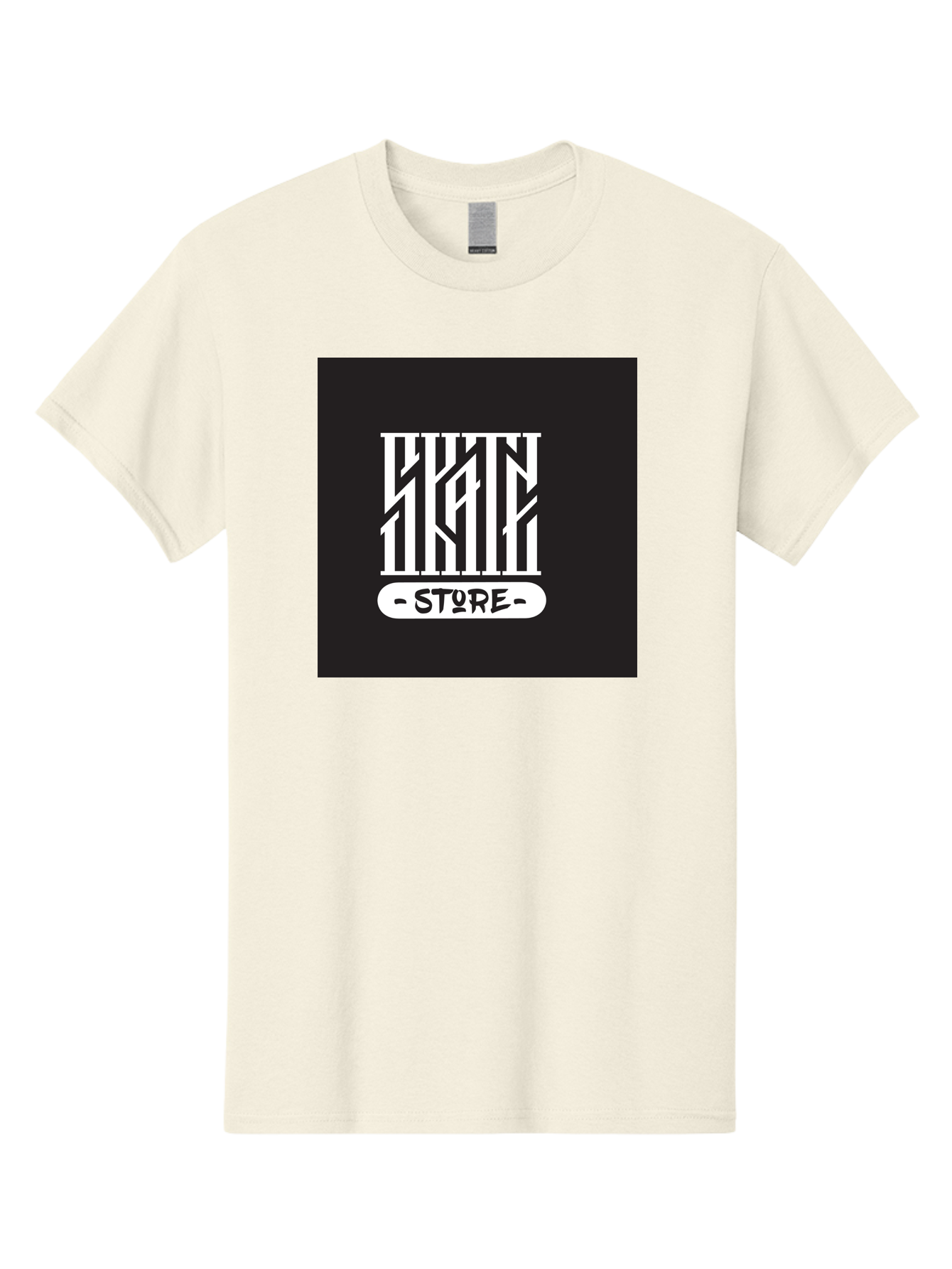 Skate-Store Men'S Graphic Tee, 100% Cotton, Comfortable Casual Summer Wear, Machine Washable, Storefront Branding, Streetwear Apparel, Skat Store, Urban Fashion, Modern Typography, Contemporary Design, Black And White Aesthetic Aac171