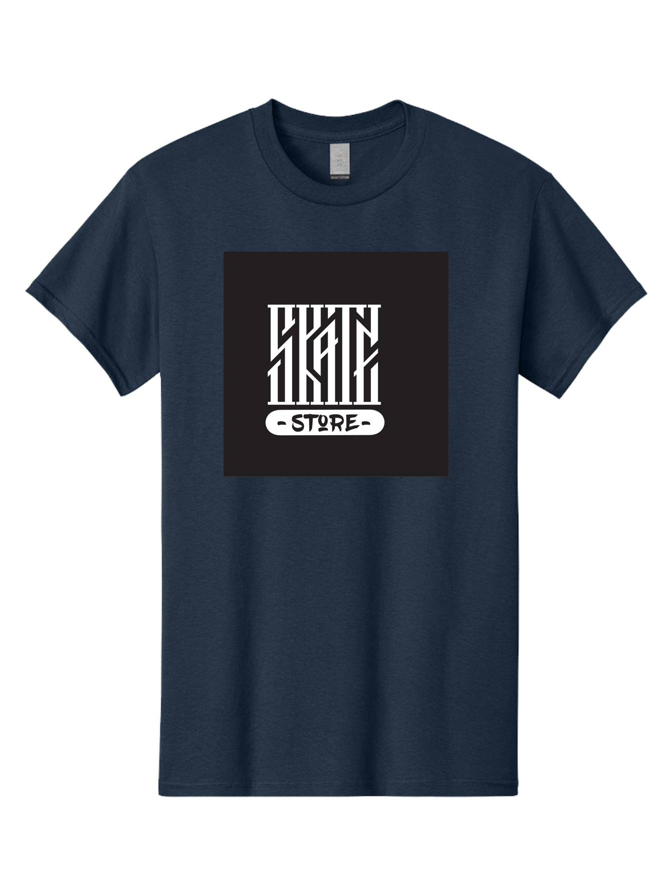 Skate-Store Men'S Graphic Tee, 100% Cotton, Comfortable Casual Summer Wear, Machine Washable, Storefront Branding, Streetwear Apparel, Skat Store, Urban Fashion, Modern Typography, Contemporary Design, Black And White Aesthetic Aac171
