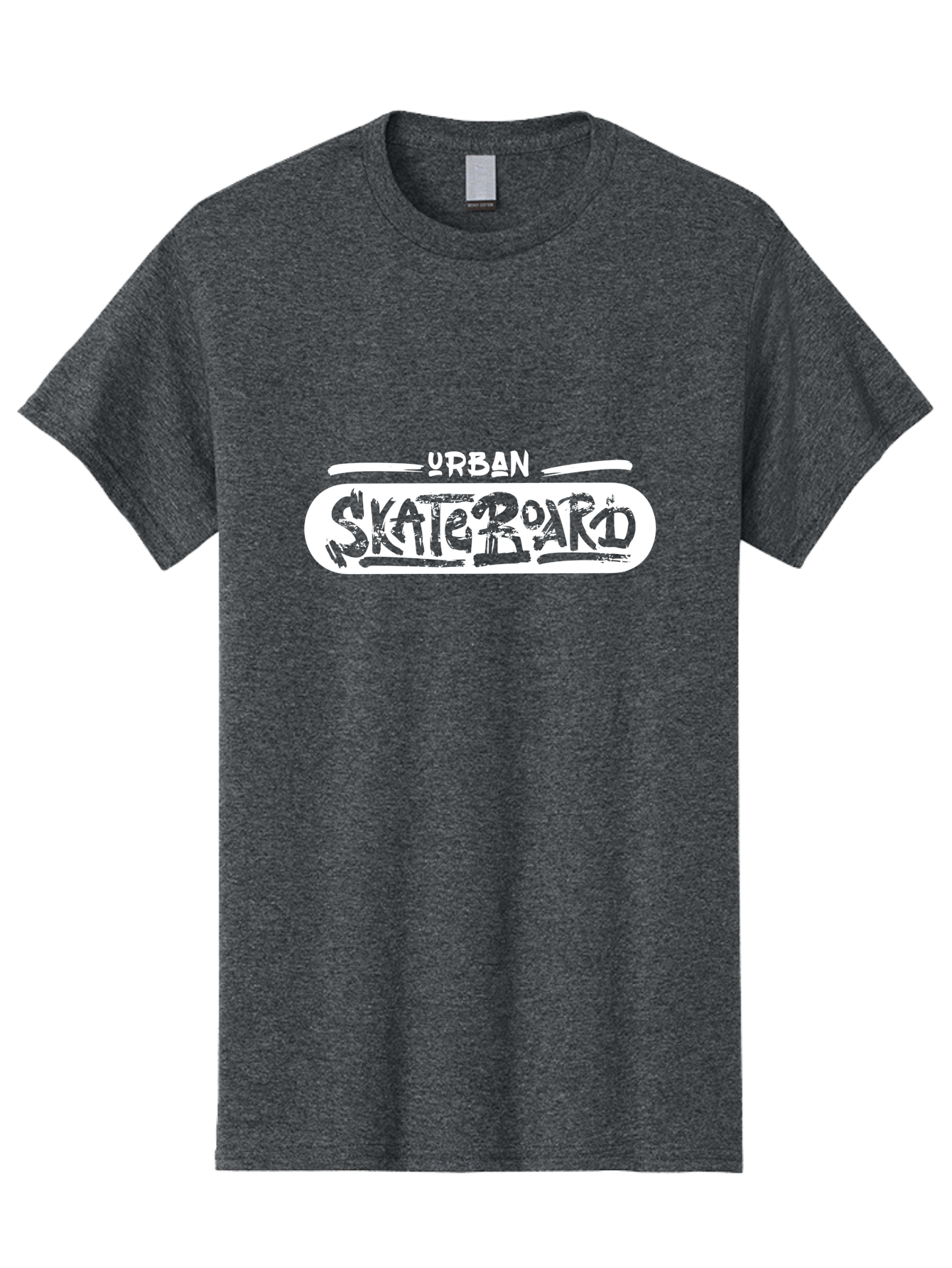 Urban-Skateboard Men'S Graphic Tee, 100% Cotton, Comfortable Casual Summer Wear, Machine Washable, Skateboarding Culture, Urban Lifestyle, Streetwear Fashion, Skateboard Graphics, Graffiti Art, Youth Culture, Skateboarding Community, Aac174