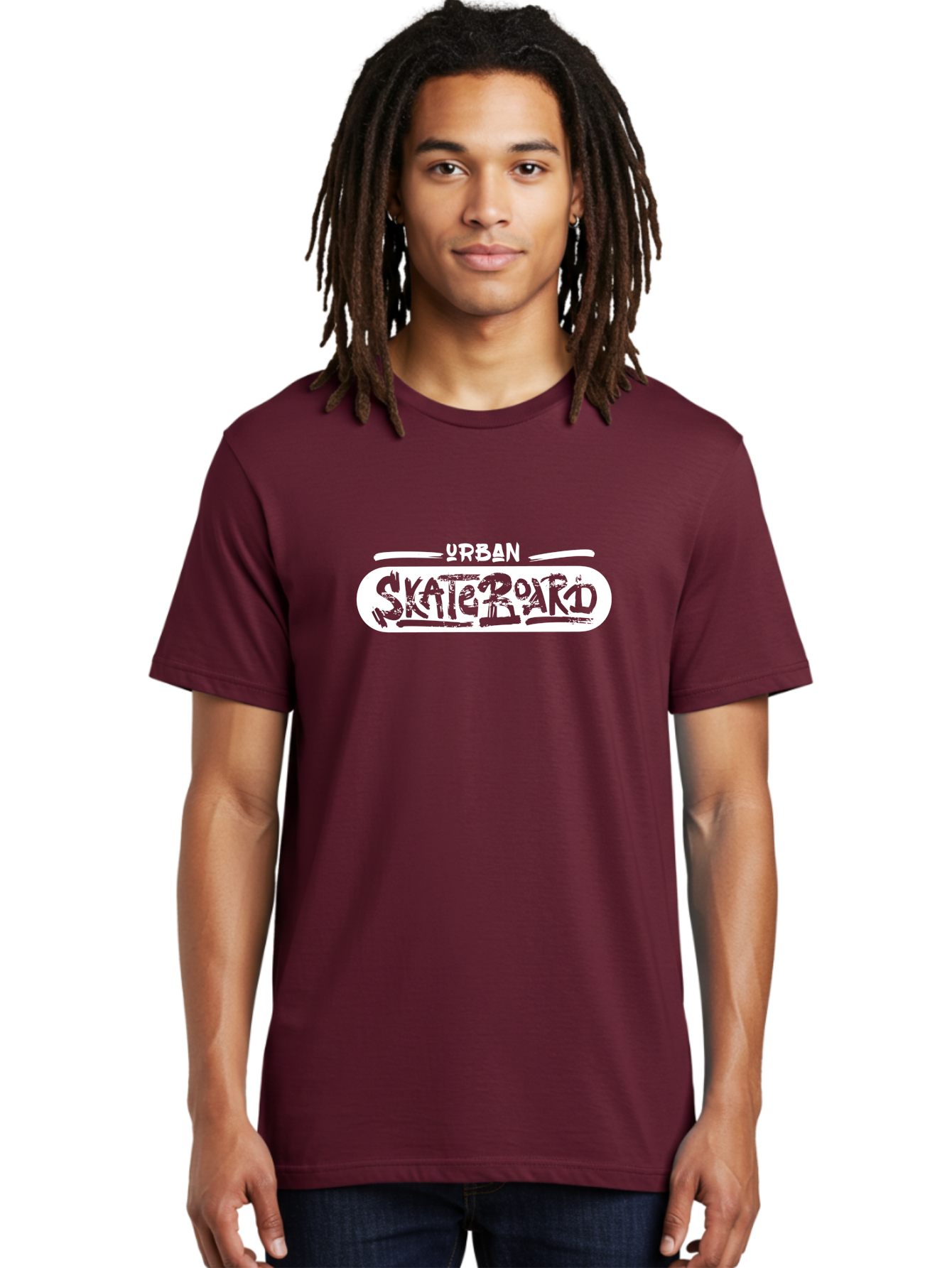 Urban-Skateboard Men'S Graphic Tee, 100% Cotton, Comfortable Casual Summer Wear, Machine Washable, Skateboarding Culture, Urban Lifestyle, Streetwear Fashion, Skateboard Graphics, Graffiti Art, Youth Culture, Skateboarding Community, Aac174