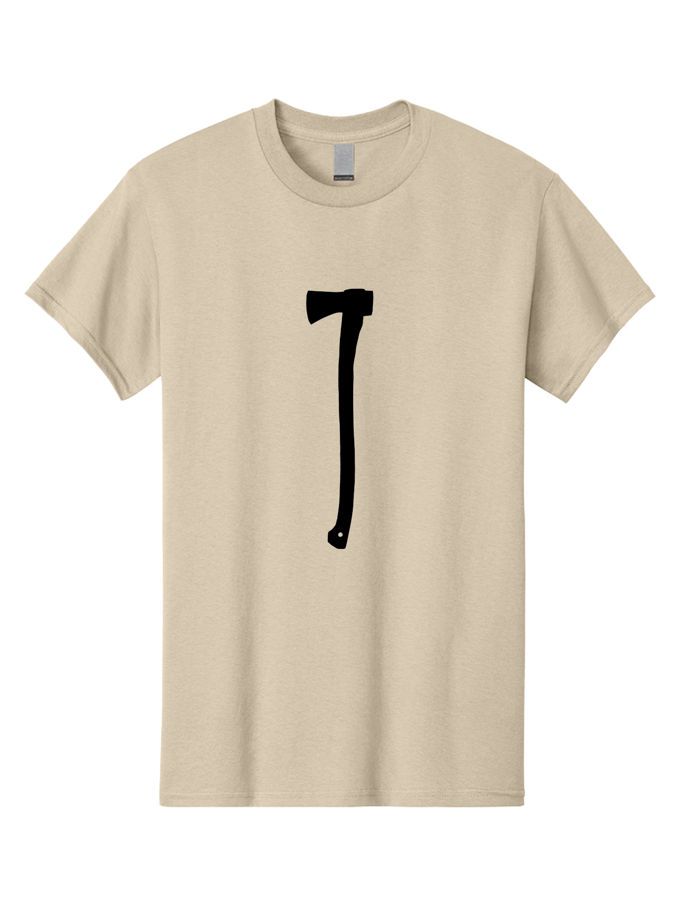 Axe Men'S Graphic Tee, 100% Cotton, Comfortable Casual Summer Wear, Machine Washable, Axe Silhouette, Black Axe, Hatchet Symbol, Lumberjack Tool, Chopping Axe, Camping Gear, Outdoor Equipment, Wilderness Survival Aac176