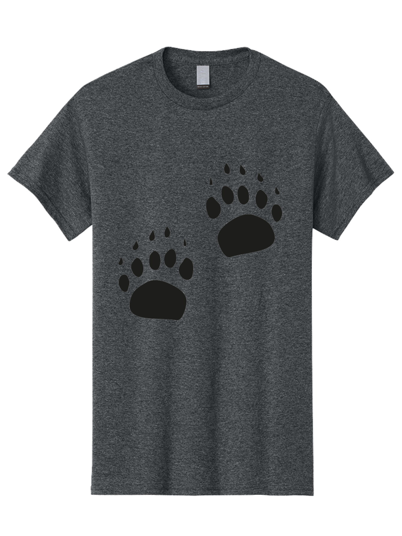 Bear-Footprints Men'S Graphic Tee, 100% Cotton, Comfortable Casual Summer Wear, Machine Washable, Bear Footprints, Wildlife Tracking, Animal Silhouettes, Forest Creatures, Wild Animal Signs, Footprints In The Wild, Wildlife Exploration Aac178