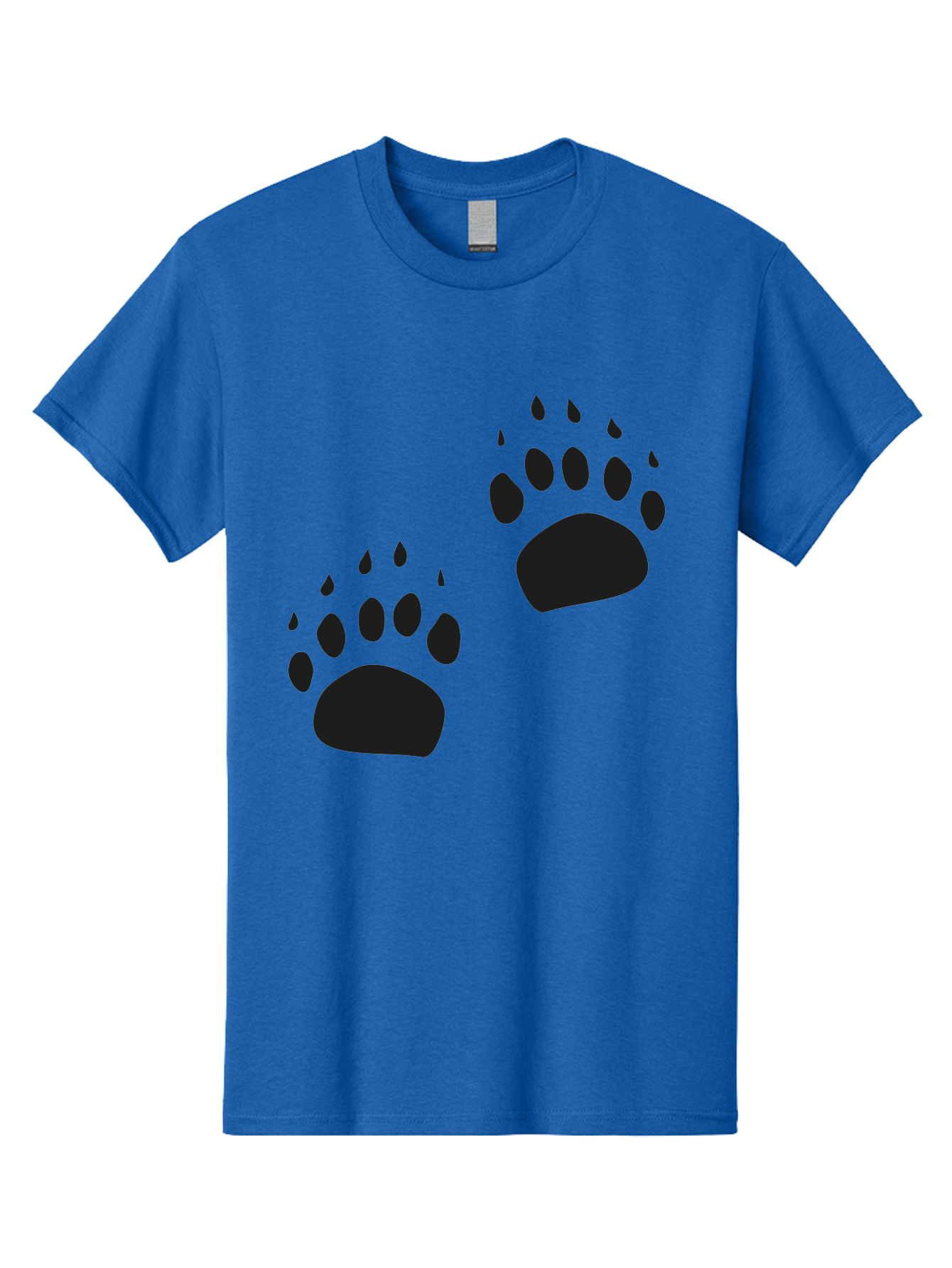 Bear-Footprints Men'S Graphic Tee, 100% Cotton, Comfortable Casual Summer Wear, Machine Washable, Bear Footprints, Wildlife Tracking, Animal Silhouettes, Forest Creatures, Wild Animal Signs, Footprints In The Wild, Wildlife Exploration Aac178
