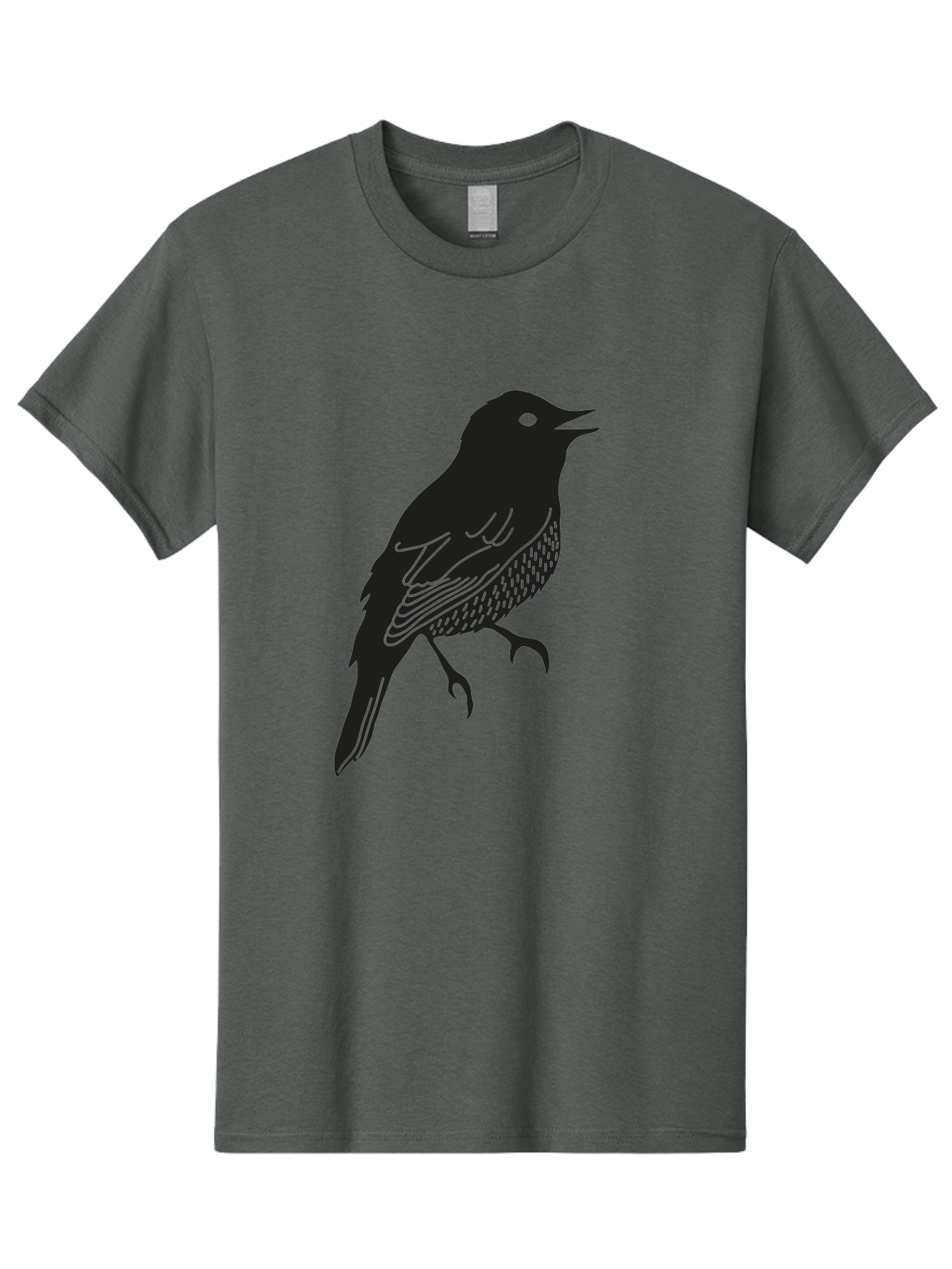 Bird-Silhouette-1 Men'S Graphic Tee, 100% Cotton, Comfortable Casual Summer Wear, Machine Washable, Silhouette Of A Bird, Bird In Flight, Graphic Illustration, Wildlife Art, Nature Design, Feathered Friend, Bird Watching Aac181