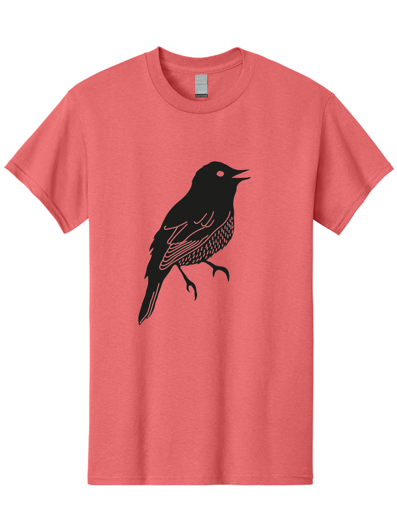 Bird-Silhouette-1 Men'S Graphic Tee, 100% Cotton, Comfortable Casual Summer Wear, Machine Washable, Silhouette Of A Bird, Bird In Flight, Graphic Illustration, Wildlife Art, Nature Design, Feathered Friend, Bird Watching Aac181