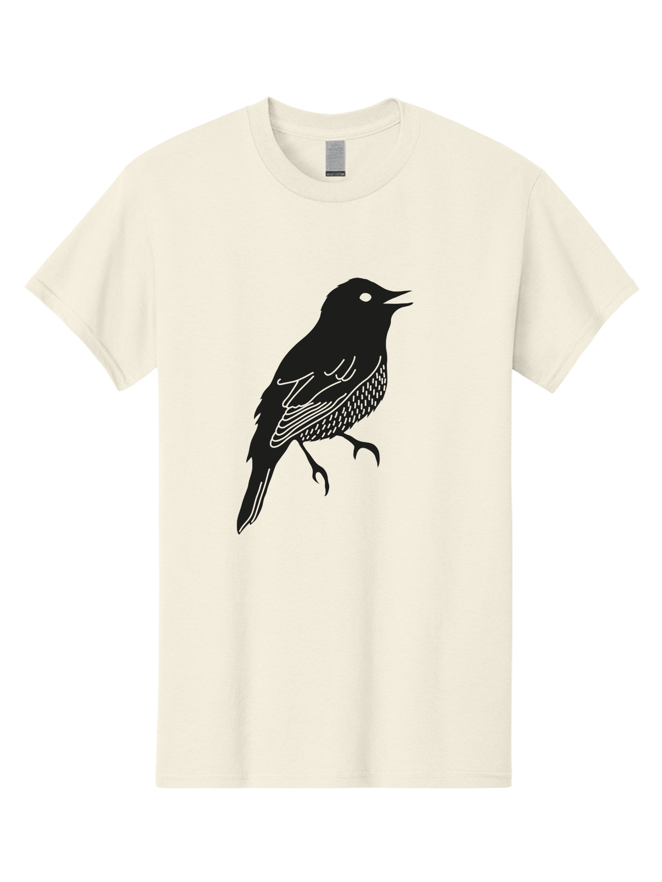 Bird-Silhouette-1 Men'S Graphic Tee, 100% Cotton, Comfortable Casual Summer Wear, Machine Washable, Silhouette Of A Bird, Bird In Flight, Graphic Illustration, Wildlife Art, Nature Design, Feathered Friend, Bird Watching Aac181