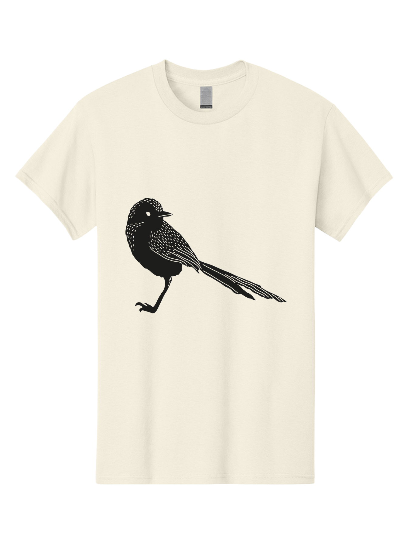 Bird-Silhouette-2 Men'S Graphic Tee, 100% Cotton, Comfortable Casual Summer Wear, Machine Washable, Bird Silhouette, Avian Icon, Minimalist Design, Simple Shape, Nature-Inspired, Wildlife Illustration, Bird Watching, Ornithology Aac182