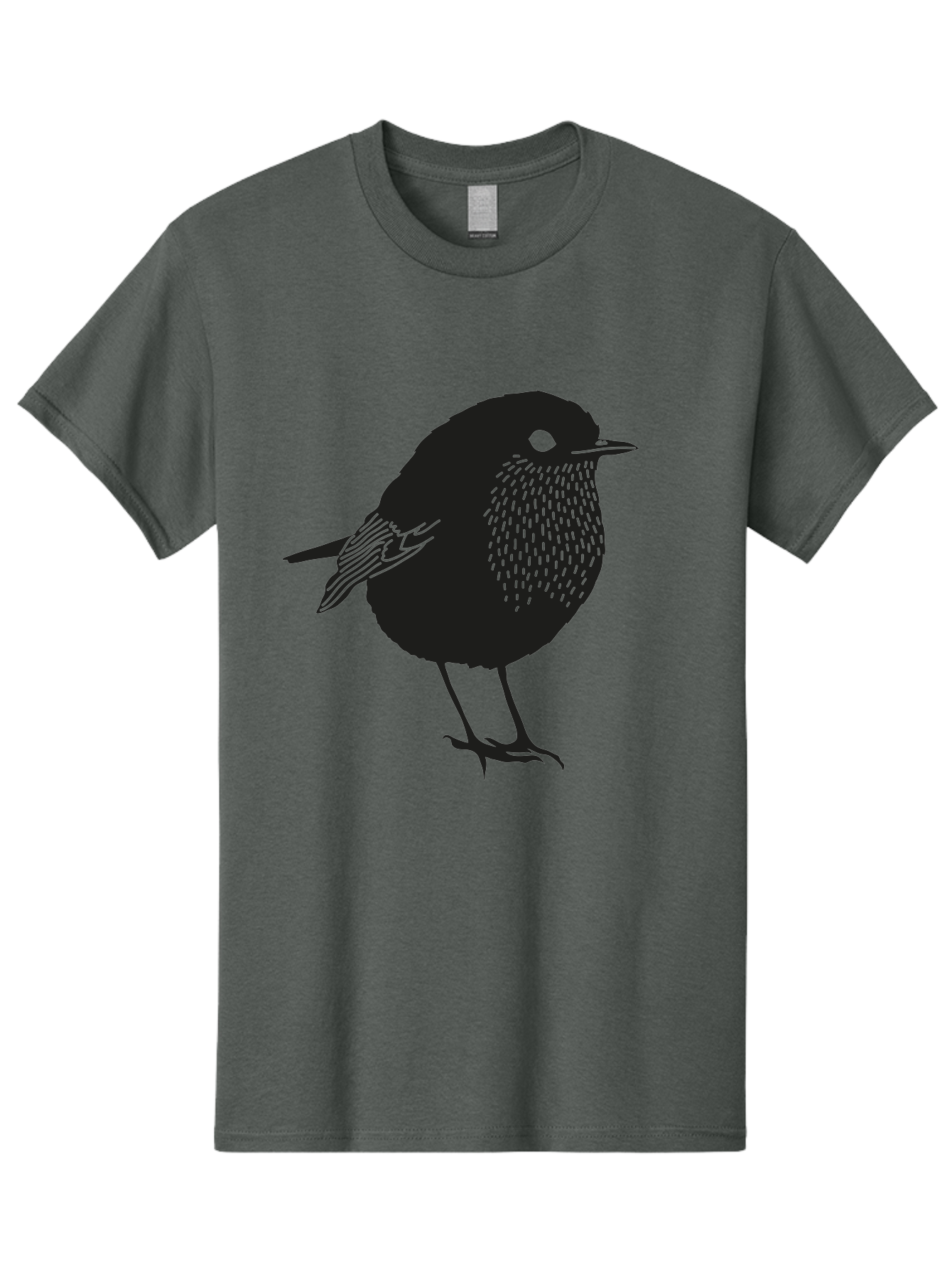 Bird-Silhouette-3 Men'S Graphic Tee, 100% Cotton, Comfortable Casual Summer Wear, Machine Washable, Black Bird Silhouette, Minimalist Design, Bird Illustration, Simple Art, Wildlife Graphic, Modern Illustration, Small Bird, Black Feathers Aac183