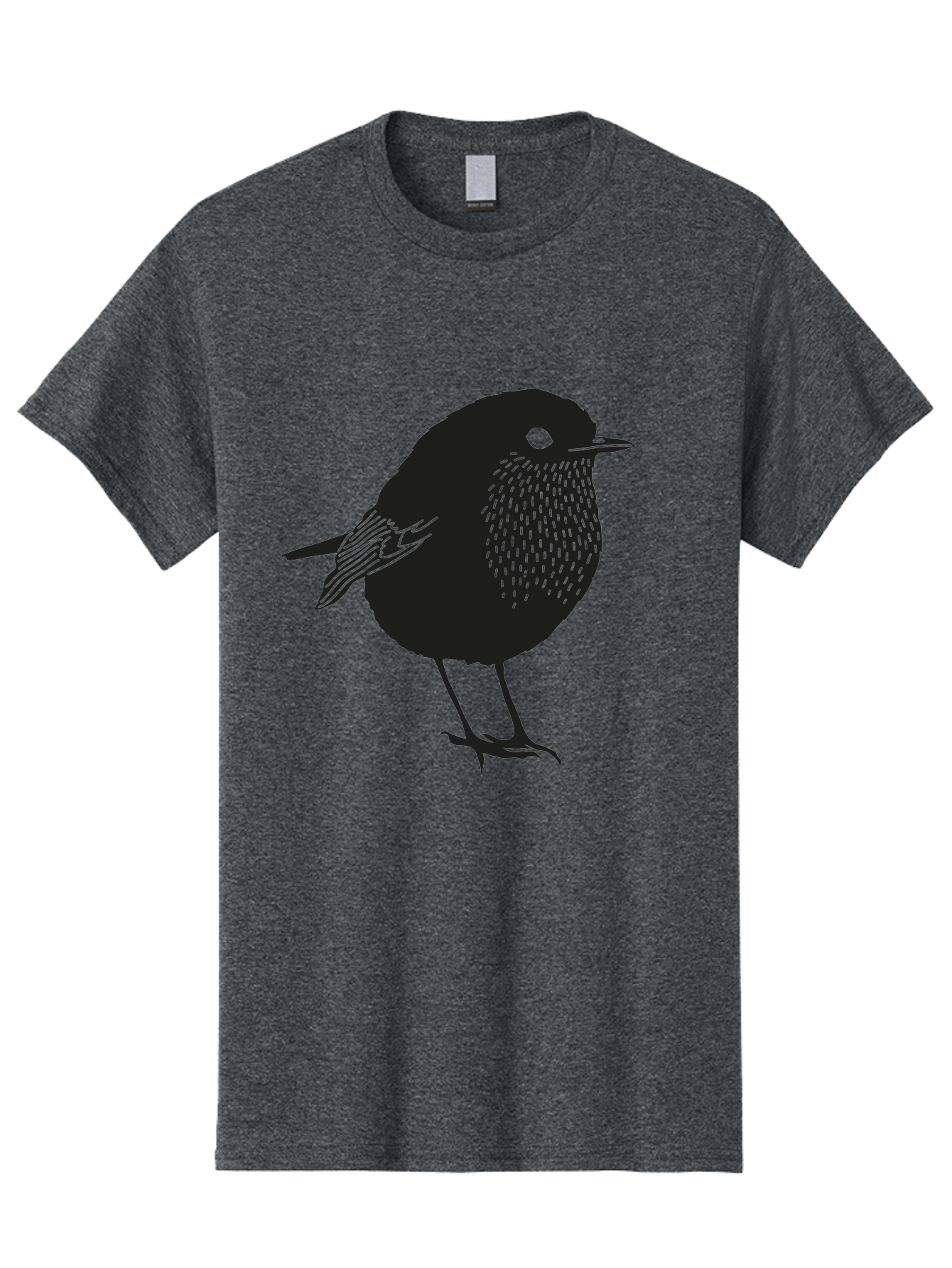 Bird-Silhouette-3 Men'S Graphic Tee, 100% Cotton, Comfortable Casual Summer Wear, Machine Washable, Black Bird Silhouette, Minimalist Design, Bird Illustration, Simple Art, Wildlife Graphic, Modern Illustration, Small Bird, Black Feathers Aac183