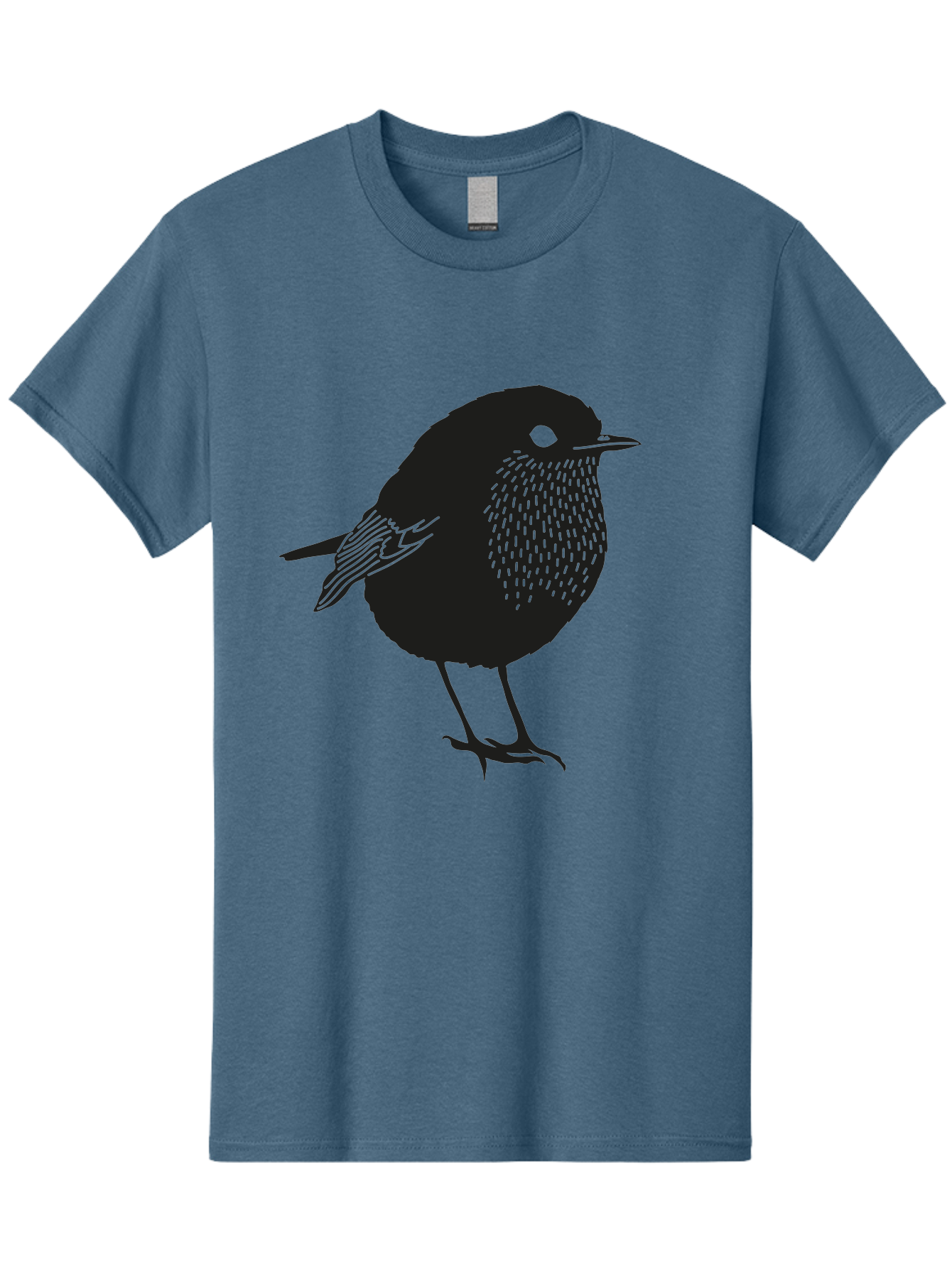Bird-Silhouette-3 Men'S Graphic Tee, 100% Cotton, Comfortable Casual Summer Wear, Machine Washable, Black Bird Silhouette, Minimalist Design, Bird Illustration, Simple Art, Wildlife Graphic, Modern Illustration, Small Bird, Black Feathers Aac183