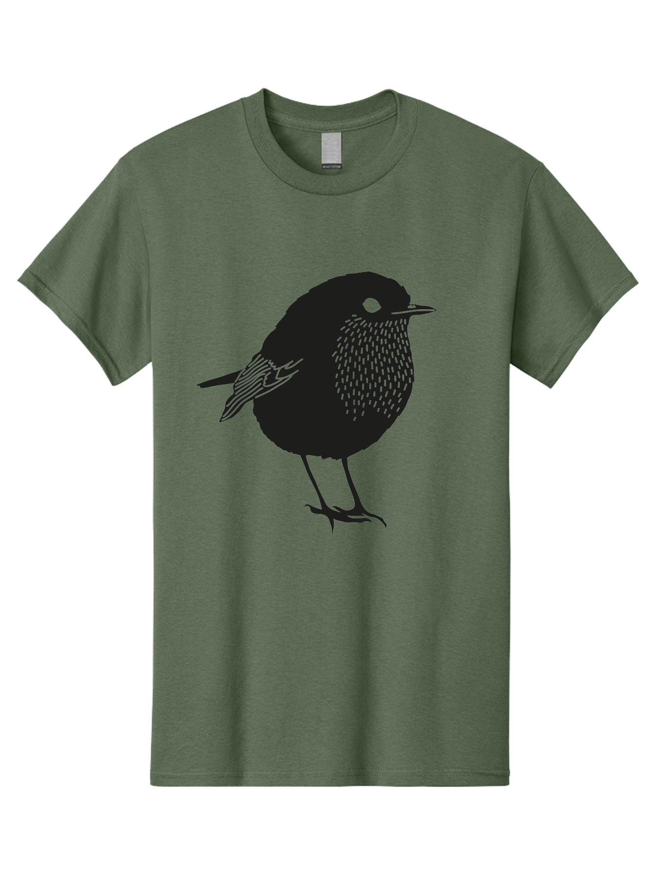Bird-Silhouette-3 Men'S Graphic Tee, 100% Cotton, Comfortable Casual Summer Wear, Machine Washable, Black Bird Silhouette, Minimalist Design, Bird Illustration, Simple Art, Wildlife Graphic, Modern Illustration, Small Bird, Black Feathers Aac183
