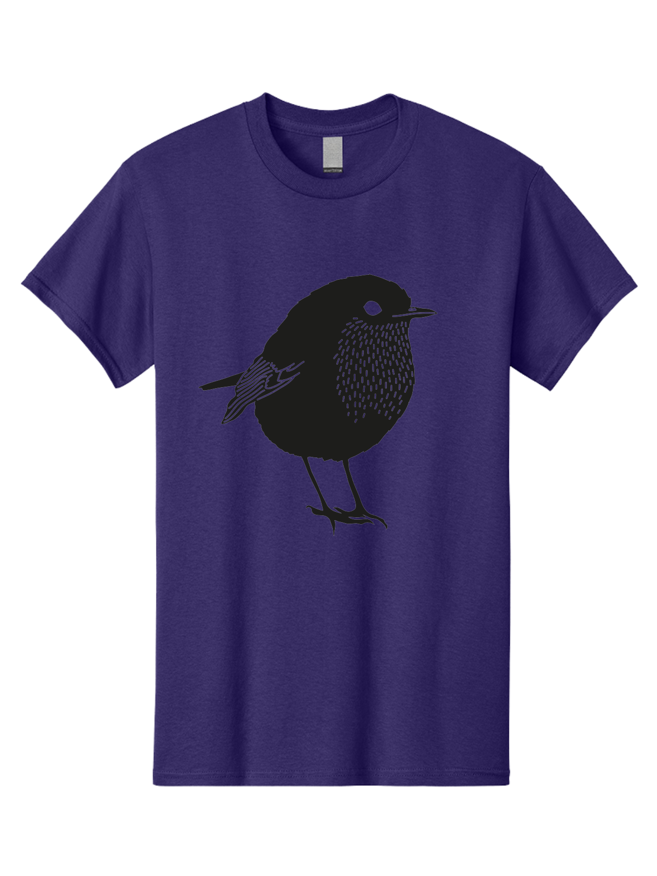 Bird-Silhouette-3 Men'S Graphic Tee, 100% Cotton, Comfortable Casual Summer Wear, Machine Washable, Black Bird Silhouette, Minimalist Design, Bird Illustration, Simple Art, Wildlife Graphic, Modern Illustration, Small Bird, Black Feathers Aac183