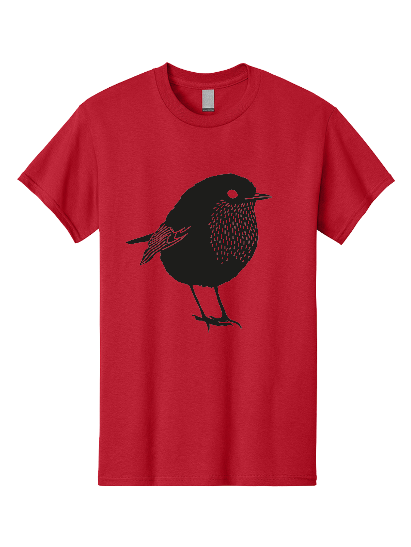 Bird-Silhouette-3 Men'S Graphic Tee, 100% Cotton, Comfortable Casual Summer Wear, Machine Washable, Black Bird Silhouette, Minimalist Design, Bird Illustration, Simple Art, Wildlife Graphic, Modern Illustration, Small Bird, Black Feathers Aac183