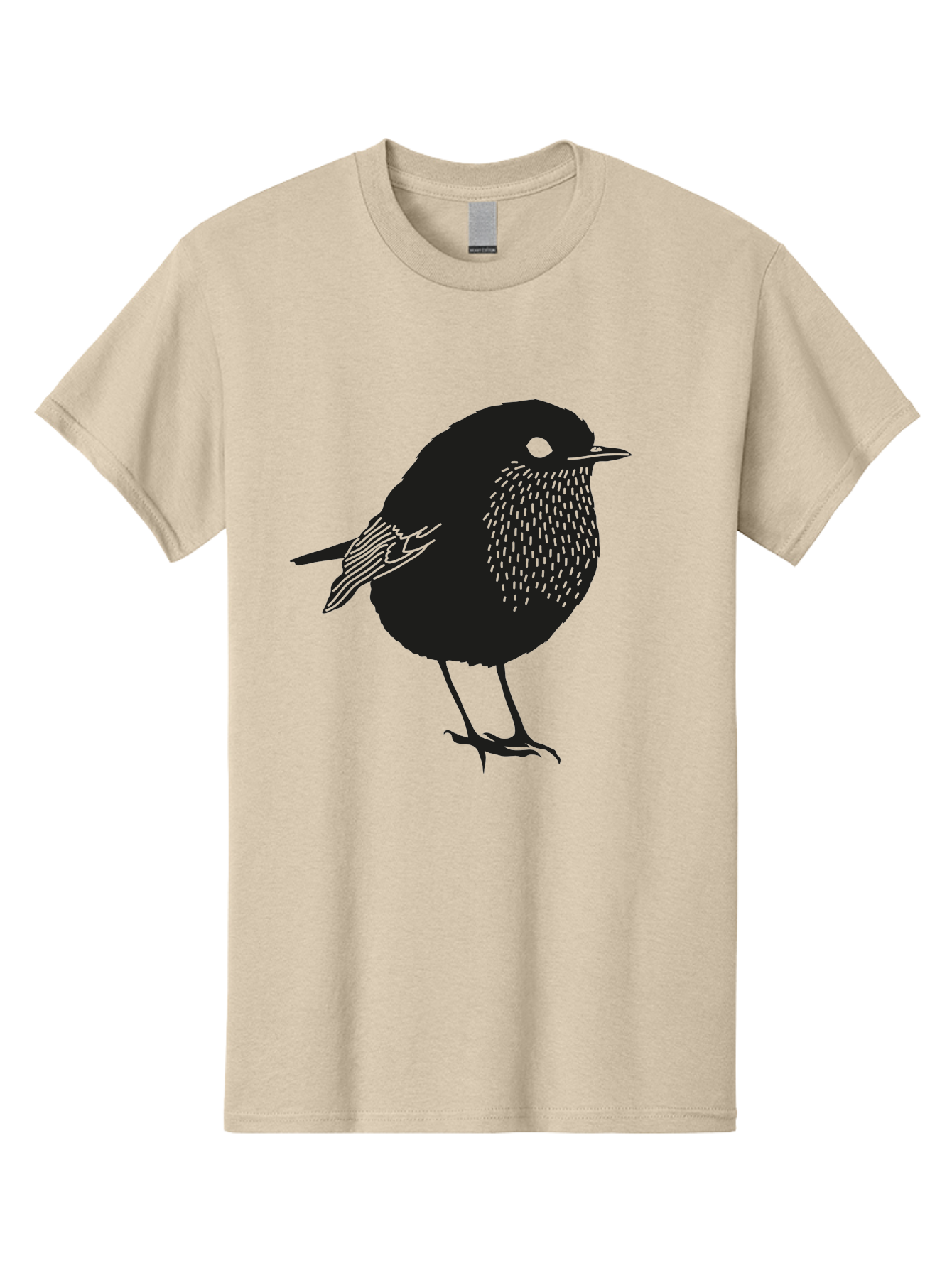 Bird-Silhouette-3 Men'S Graphic Tee, 100% Cotton, Comfortable Casual Summer Wear, Machine Washable, Black Bird Silhouette, Minimalist Design, Bird Illustration, Simple Art, Wildlife Graphic, Modern Illustration, Small Bird, Black Feathers Aac183