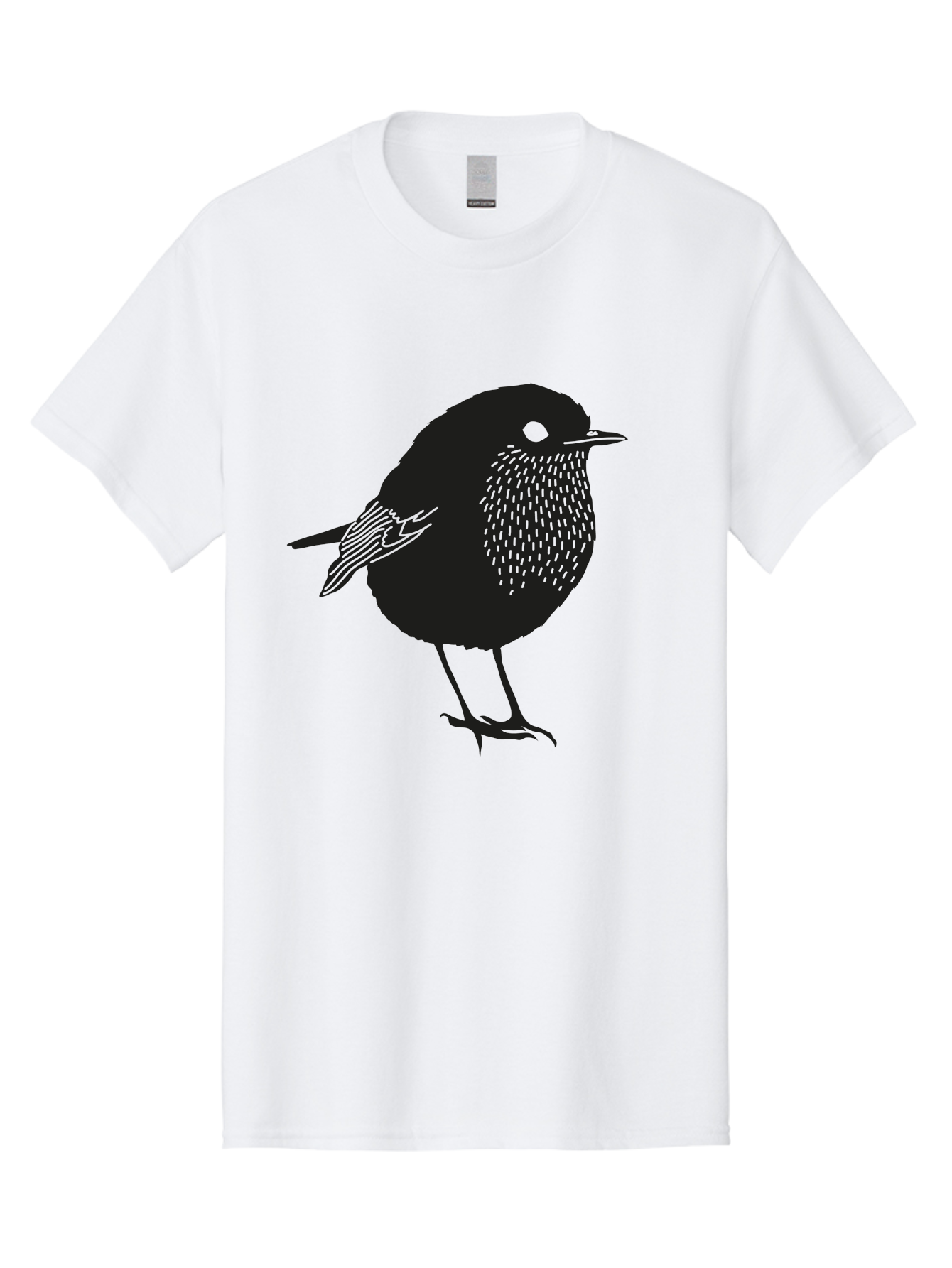 Bird-Silhouette-3 Men'S Graphic Tee, 100% Cotton, Comfortable Casual Summer Wear, Machine Washable, Black Bird Silhouette, Minimalist Design, Bird Illustration, Simple Art, Wildlife Graphic, Modern Illustration, Small Bird, Black Feathers Aac183