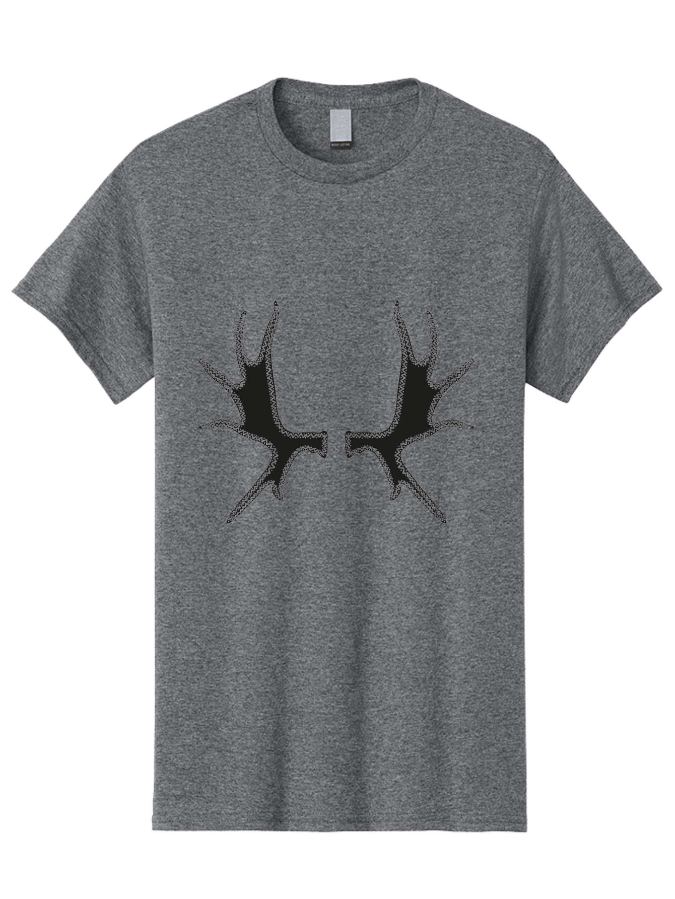 Bird-Tracks Men'S Graphic Tee, 100% Cotton, Comfortable Casual Summer Wear, Machine Washable, Handprint Art, Black Silhouettes, Finger Marks, Creative Designs, Abstract Shapes, Artistic Expressions, Unique Patterns Aac185