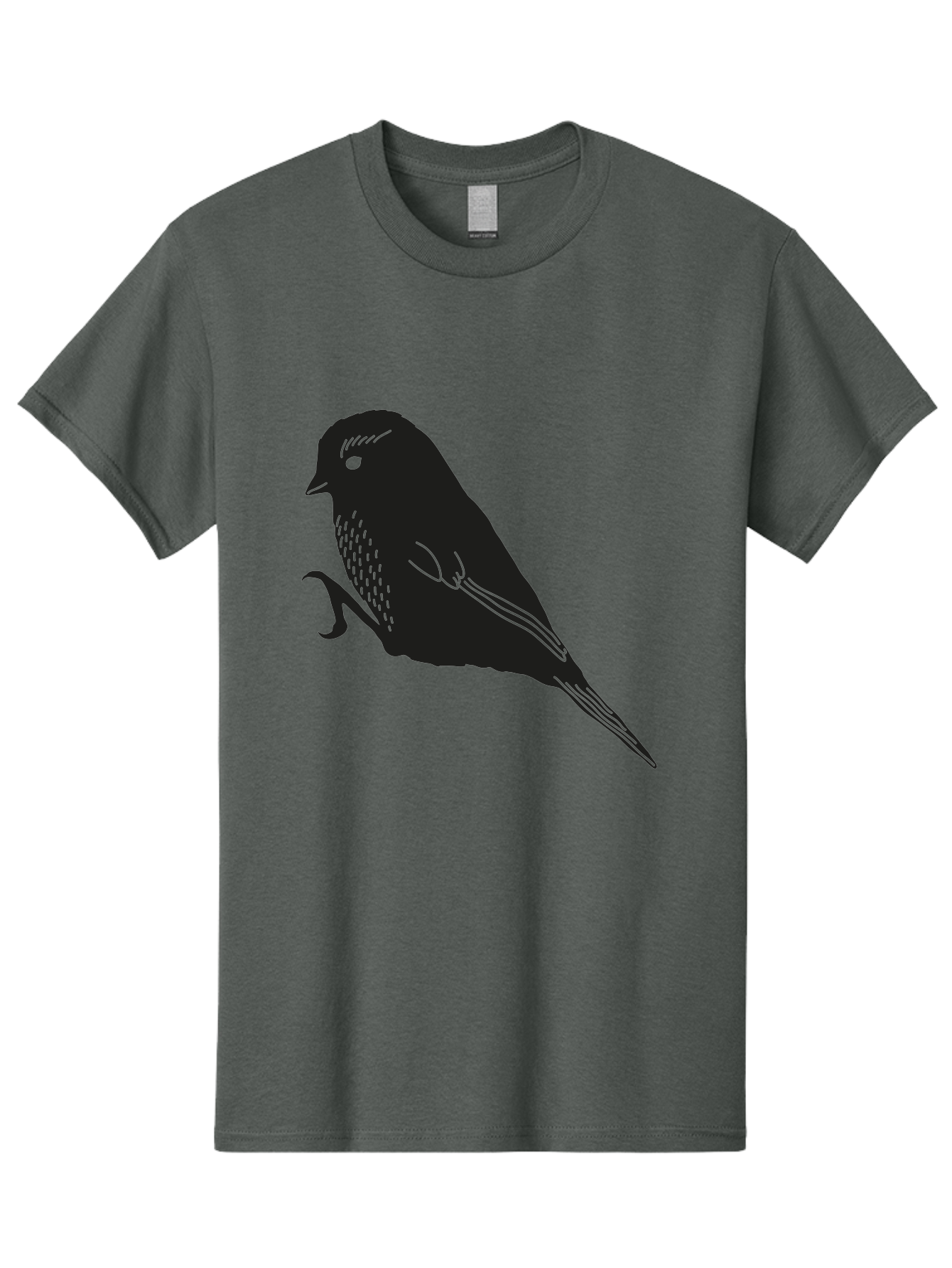 Bird Men'S Graphic Tee, 100% Cotton, Comfortable Casual Summer Wear, Machine Washable, Bird Silhouette, Sparrow Design, Simple Graphics, Minimalist Art, Avian Illustration, Wildlife Iconography, Feathered Friend Aac186