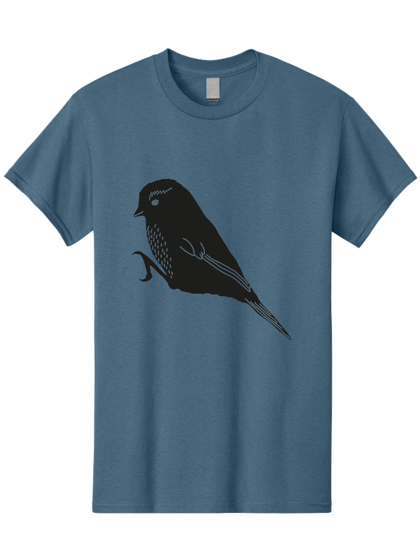 Bird Men'S Graphic Tee, 100% Cotton, Comfortable Casual Summer Wear, Machine Washable, Bird Silhouette, Sparrow Design, Simple Graphics, Minimalist Art, Avian Illustration, Wildlife Iconography, Feathered Friend Aac186