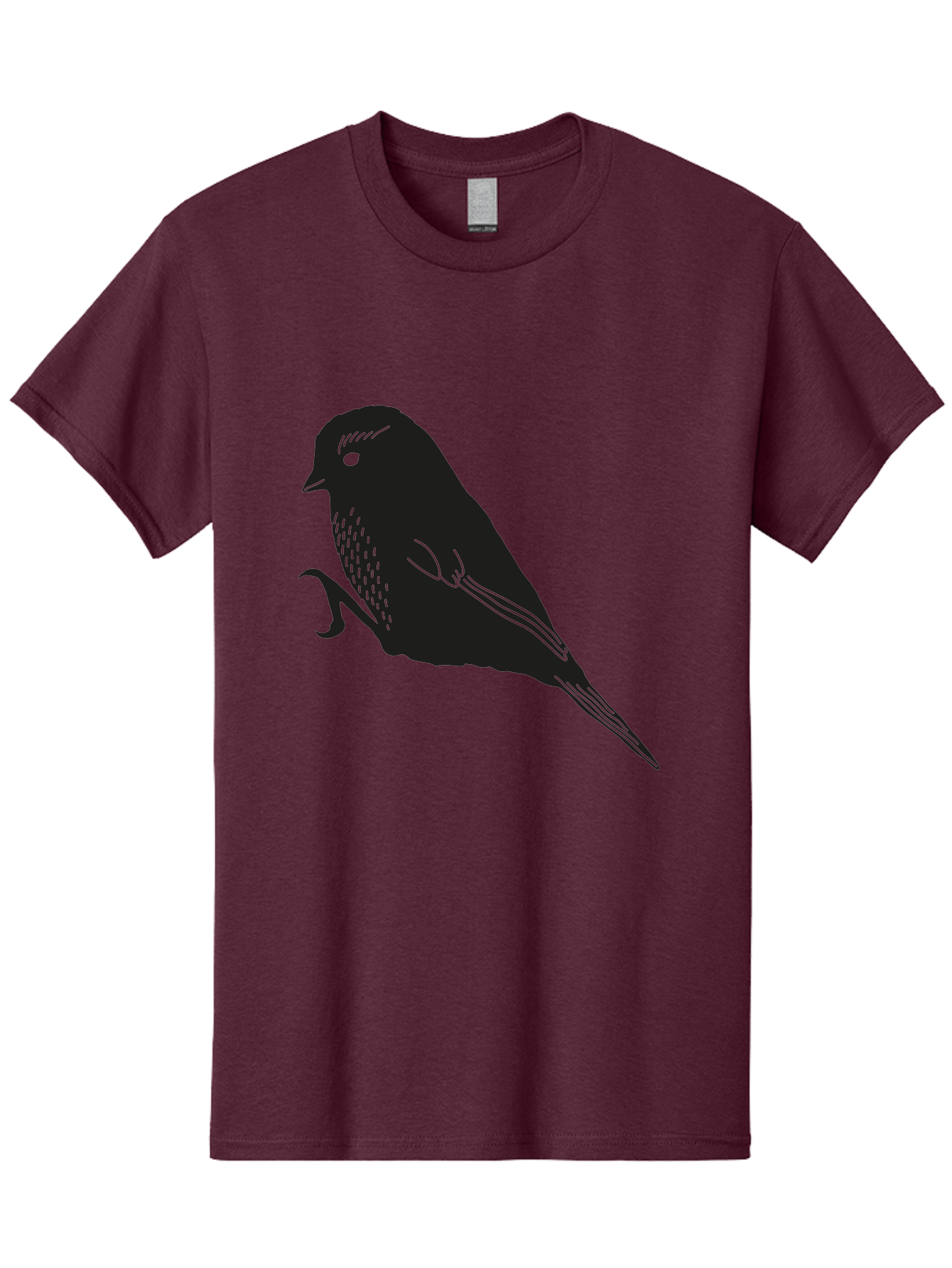 Bird Men'S Graphic Tee, 100% Cotton, Comfortable Casual Summer Wear, Machine Washable, Bird Silhouette, Sparrow Design, Simple Graphics, Minimalist Art, Avian Illustration, Wildlife Iconography, Feathered Friend Aac186