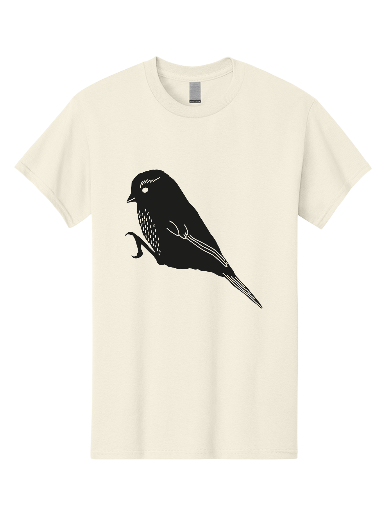 Bird Men'S Graphic Tee, 100% Cotton, Comfortable Casual Summer Wear, Machine Washable, Bird Silhouette, Sparrow Design, Simple Graphics, Minimalist Art, Avian Illustration, Wildlife Iconography, Feathered Friend Aac186
