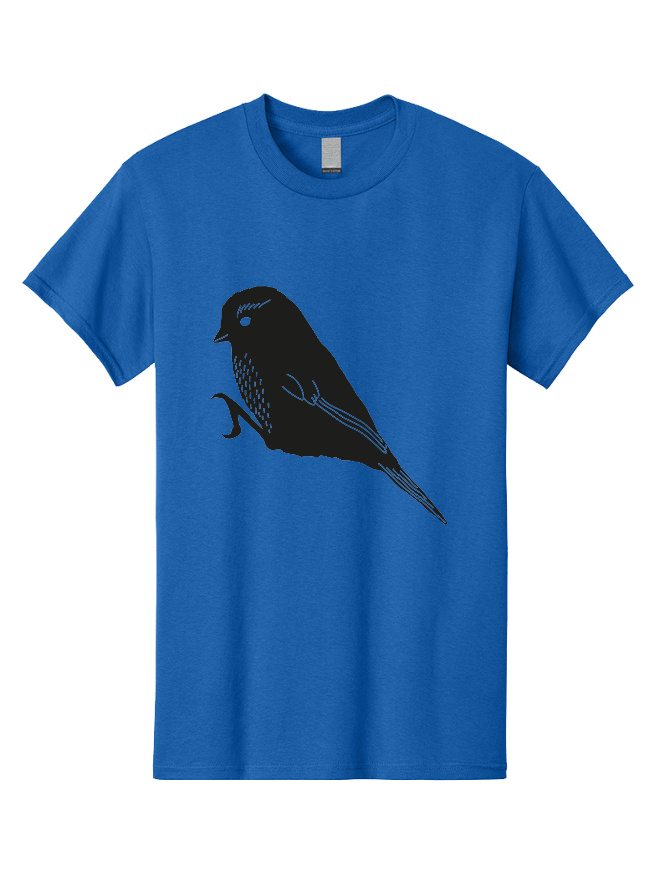 Bird Men'S Graphic Tee, 100% Cotton, Comfortable Casual Summer Wear, Machine Washable, Bird Silhouette, Sparrow Design, Simple Graphics, Minimalist Art, Avian Illustration, Wildlife Iconography, Feathered Friend Aac186