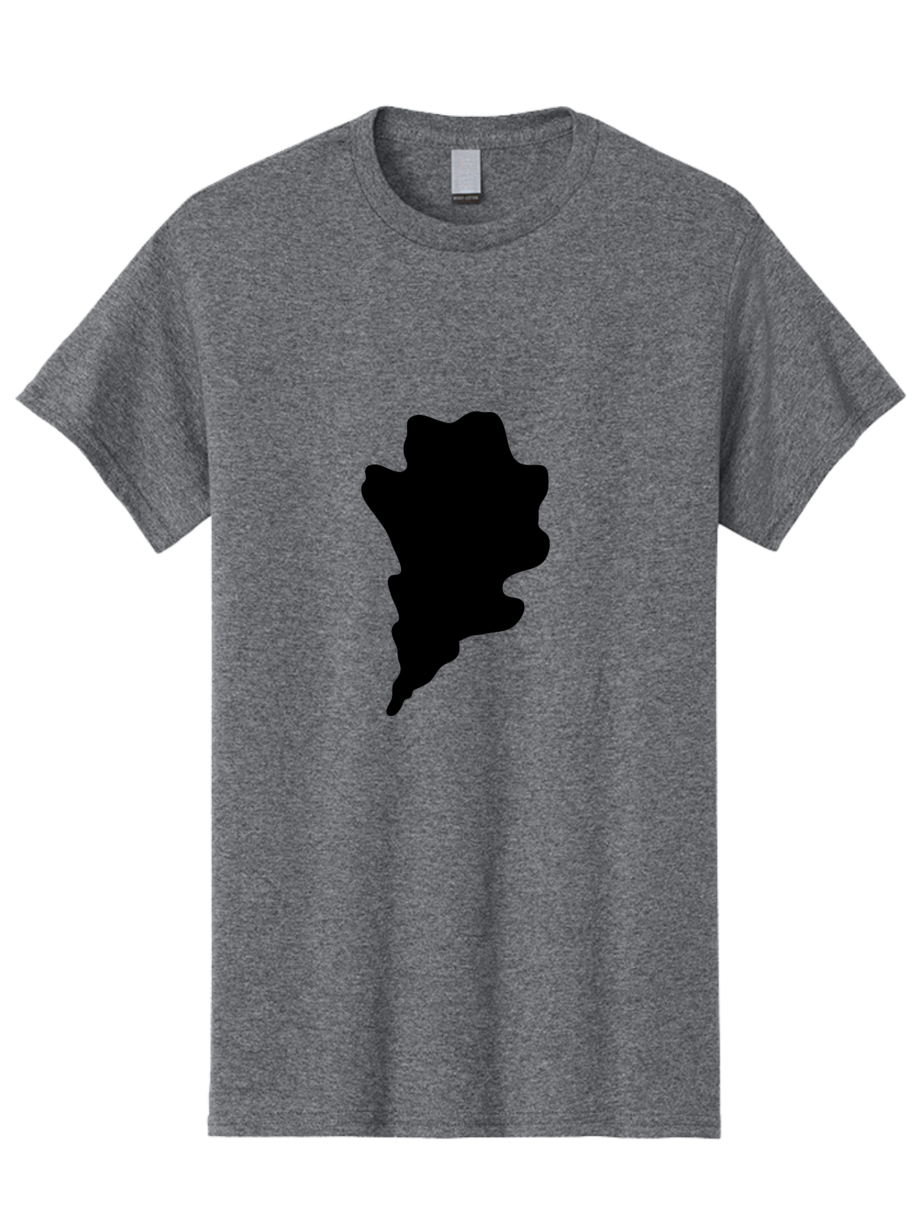 Black-Splash Men'S Graphic Tee, 100% Cotton, Comfortable Casual Summer Wear, Machine Washable, Abstract Shape, Irregular Form, Black Silhouette, Unique Design, Modern Art, Creative Element, Digital Graphic, Minimalist Style Aac192