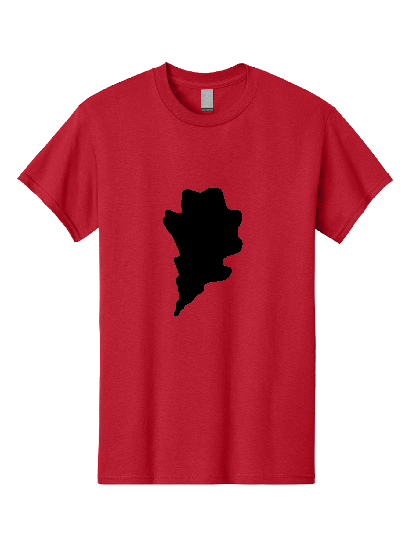 Black-Splash Men'S Graphic Tee, 100% Cotton, Comfortable Casual Summer Wear, Machine Washable, Abstract Shape, Irregular Form, Black Silhouette, Unique Design, Modern Art, Creative Element, Digital Graphic, Minimalist Style Aac192