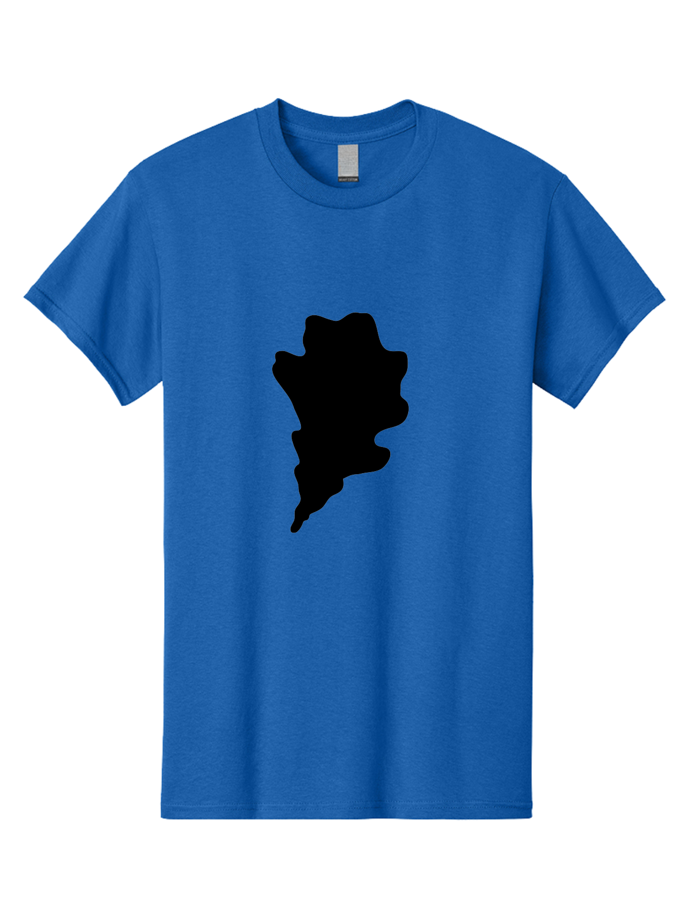 Black-Splash Men'S Graphic Tee, 100% Cotton, Comfortable Casual Summer Wear, Machine Washable, Abstract Shape, Irregular Form, Black Silhouette, Unique Design, Modern Art, Creative Element, Digital Graphic, Minimalist Style Aac192