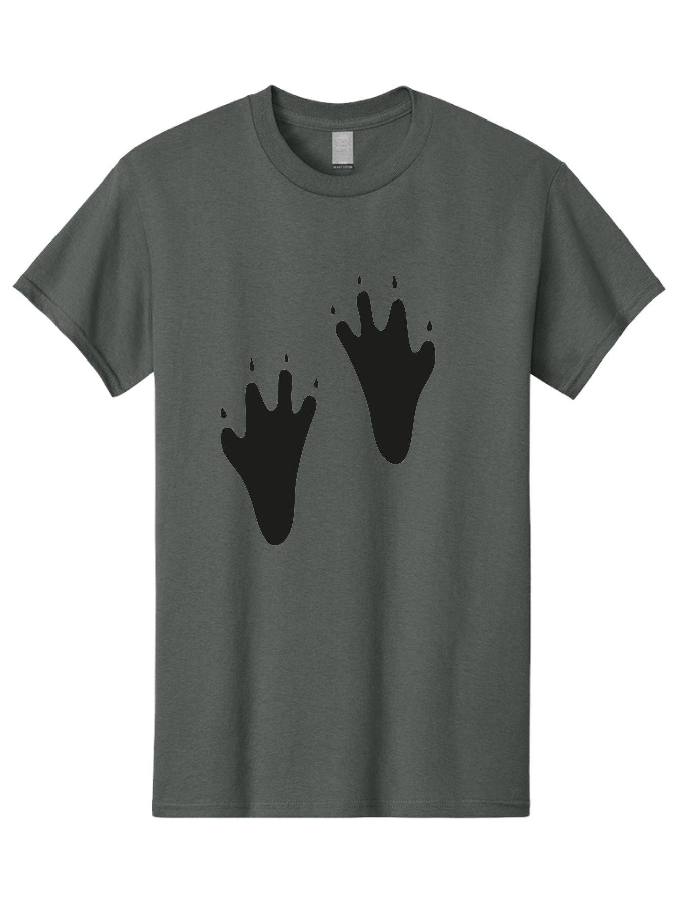 Bloody-Footprints Men'S Graphic Tee, 100% Cotton, Comfortable Casual Summer Wear, Machine Washable, Bloody Footprints, Black Footprints, Dripping Blood, Crime Scene, Forensic Evidence, Violence, Dark Atmosphere, Horror Theme Aac194