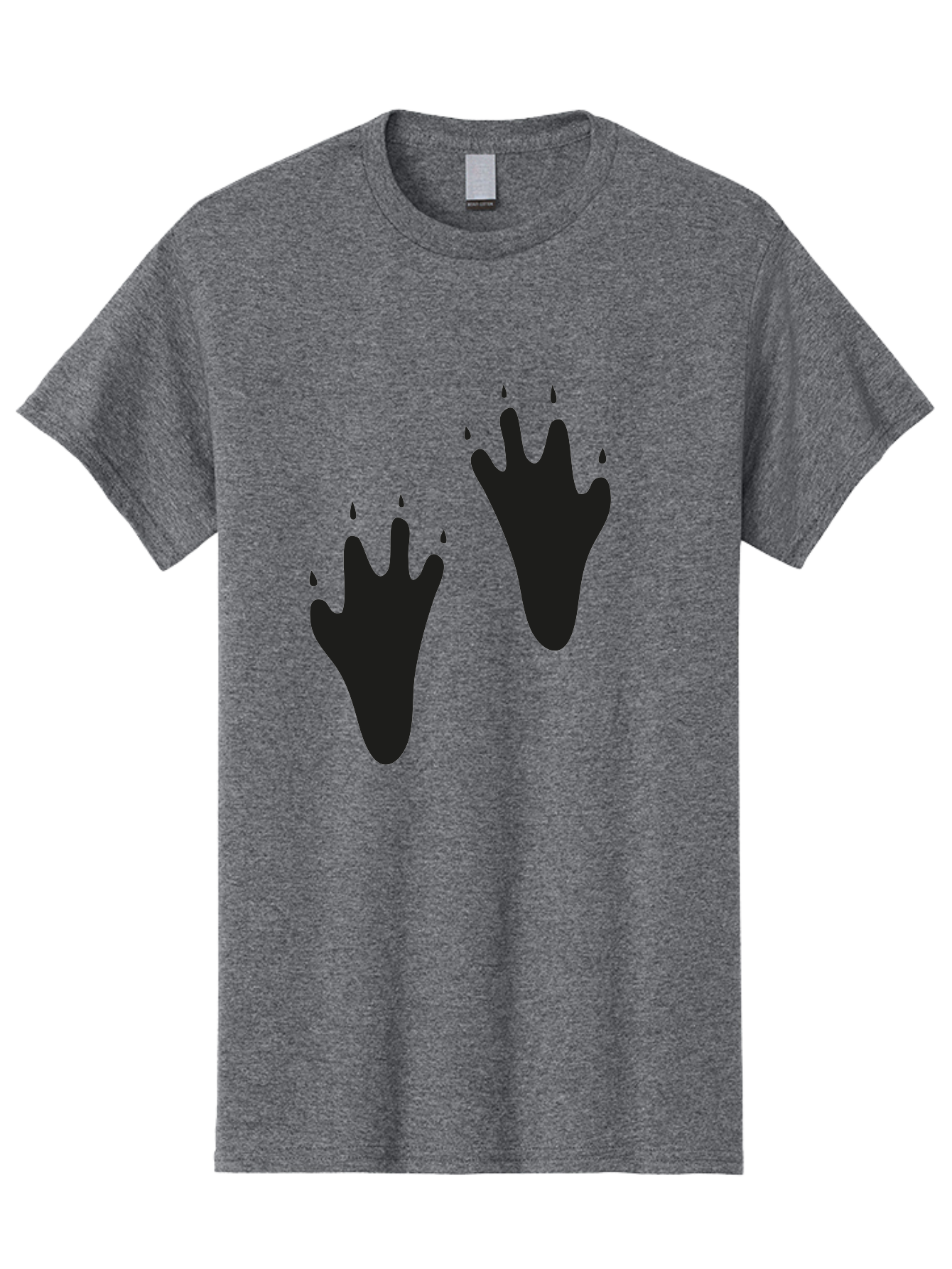 Bloody-Footprints Men'S Graphic Tee, 100% Cotton, Comfortable Casual Summer Wear, Machine Washable, Bloody Footprints, Black Footprints, Dripping Blood, Crime Scene, Forensic Evidence, Violence, Dark Atmosphere, Horror Theme Aac194