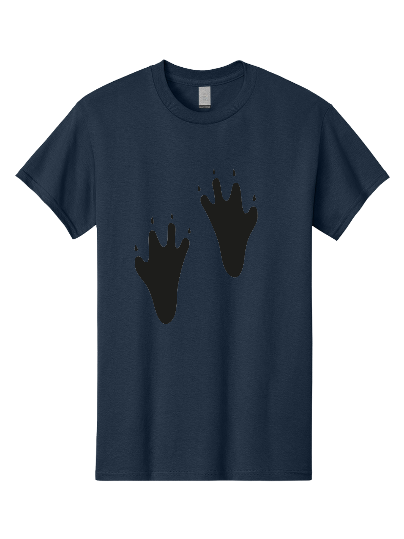 Bloody-Footprints Men'S Graphic Tee, 100% Cotton, Comfortable Casual Summer Wear, Machine Washable, Bloody Footprints, Black Footprints, Dripping Blood, Crime Scene, Forensic Evidence, Violence, Dark Atmosphere, Horror Theme Aac194