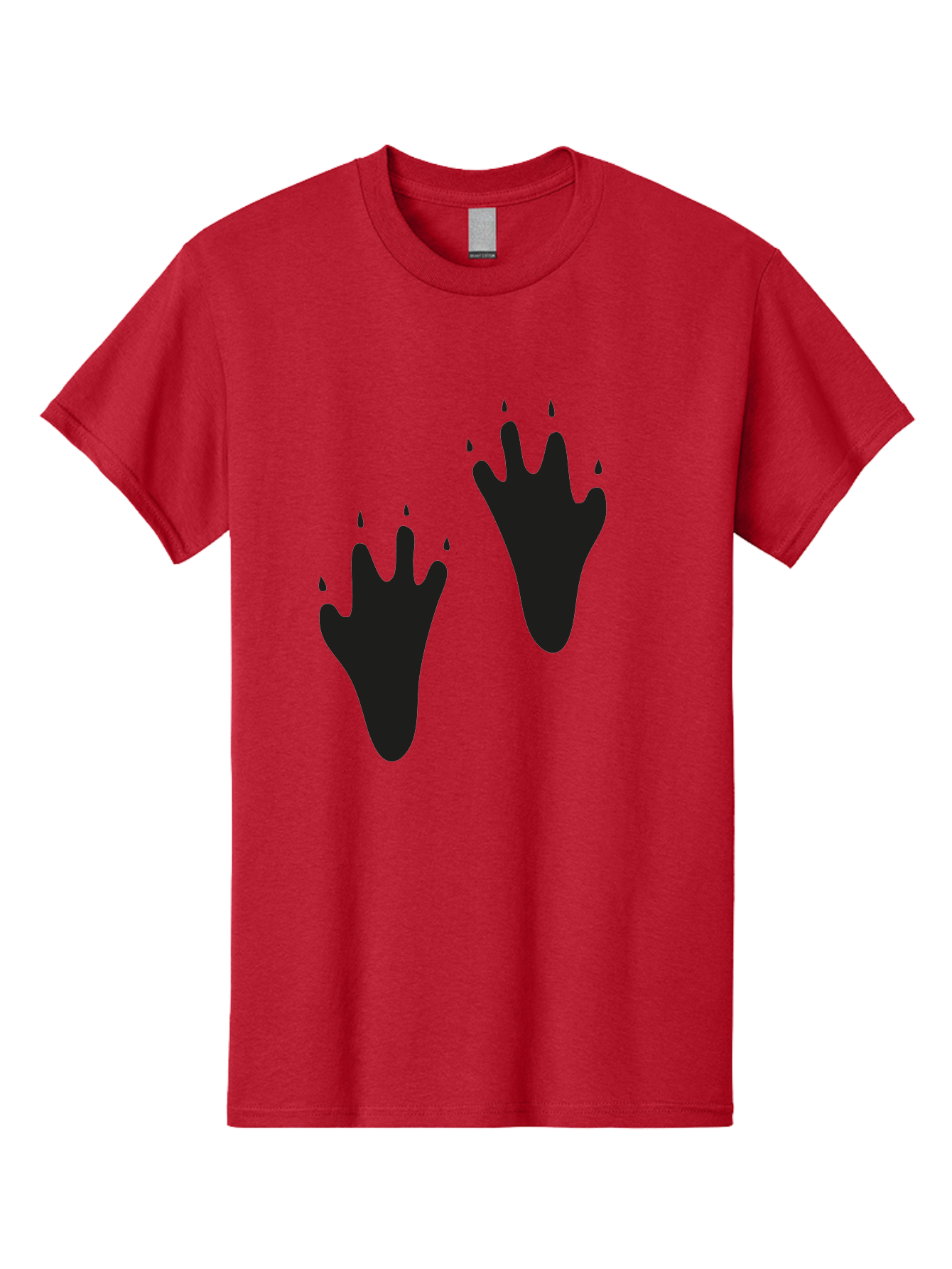 Bloody-Footprints Men'S Graphic Tee, 100% Cotton, Comfortable Casual Summer Wear, Machine Washable, Bloody Footprints, Black Footprints, Dripping Blood, Crime Scene, Forensic Evidence, Violence, Dark Atmosphere, Horror Theme Aac194
