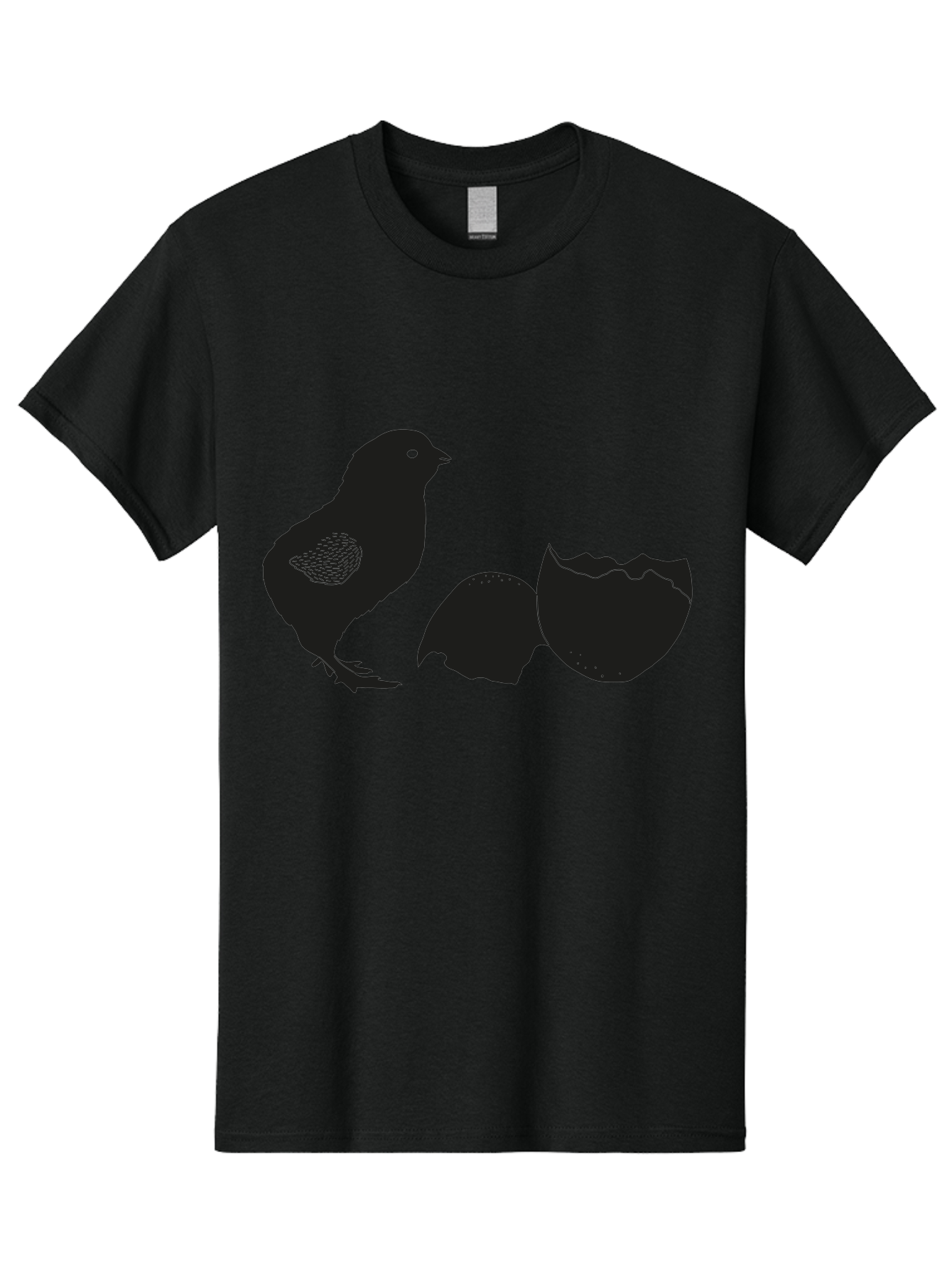 Chicken-Hatching Men'S Graphic Tee, 100% Cotton, Comfortable Casual Summer Wear, Machine Washable, Bird Hatching From Egg, New Life, Animal Birth, Wildlife Scene, Eggshell Cracking, Chick Emergence, Nature'S Wonder Aac202
