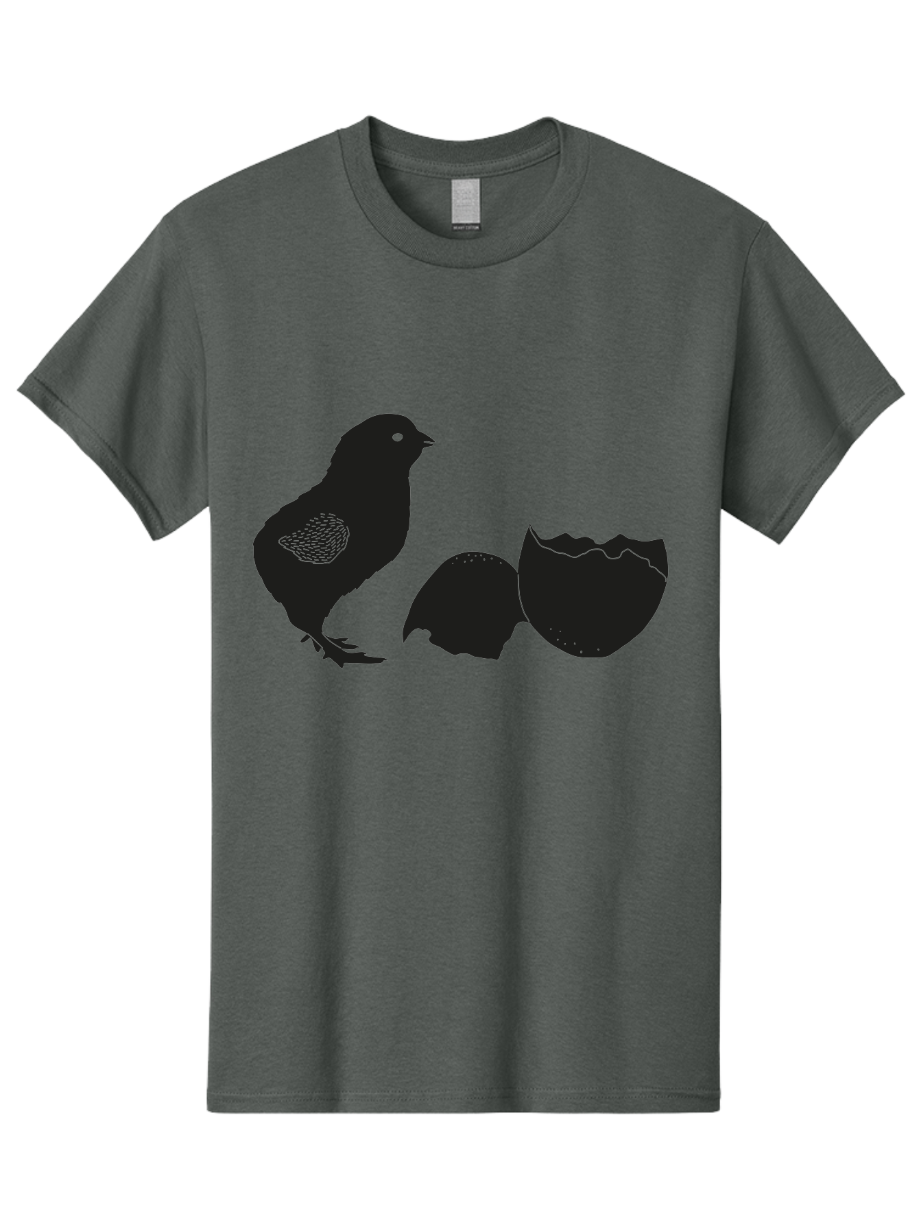 Chicken-Hatching Men'S Graphic Tee, 100% Cotton, Comfortable Casual Summer Wear, Machine Washable, Bird Hatching From Egg, New Life, Animal Birth, Wildlife Scene, Eggshell Cracking, Chick Emergence, Nature'S Wonder Aac202