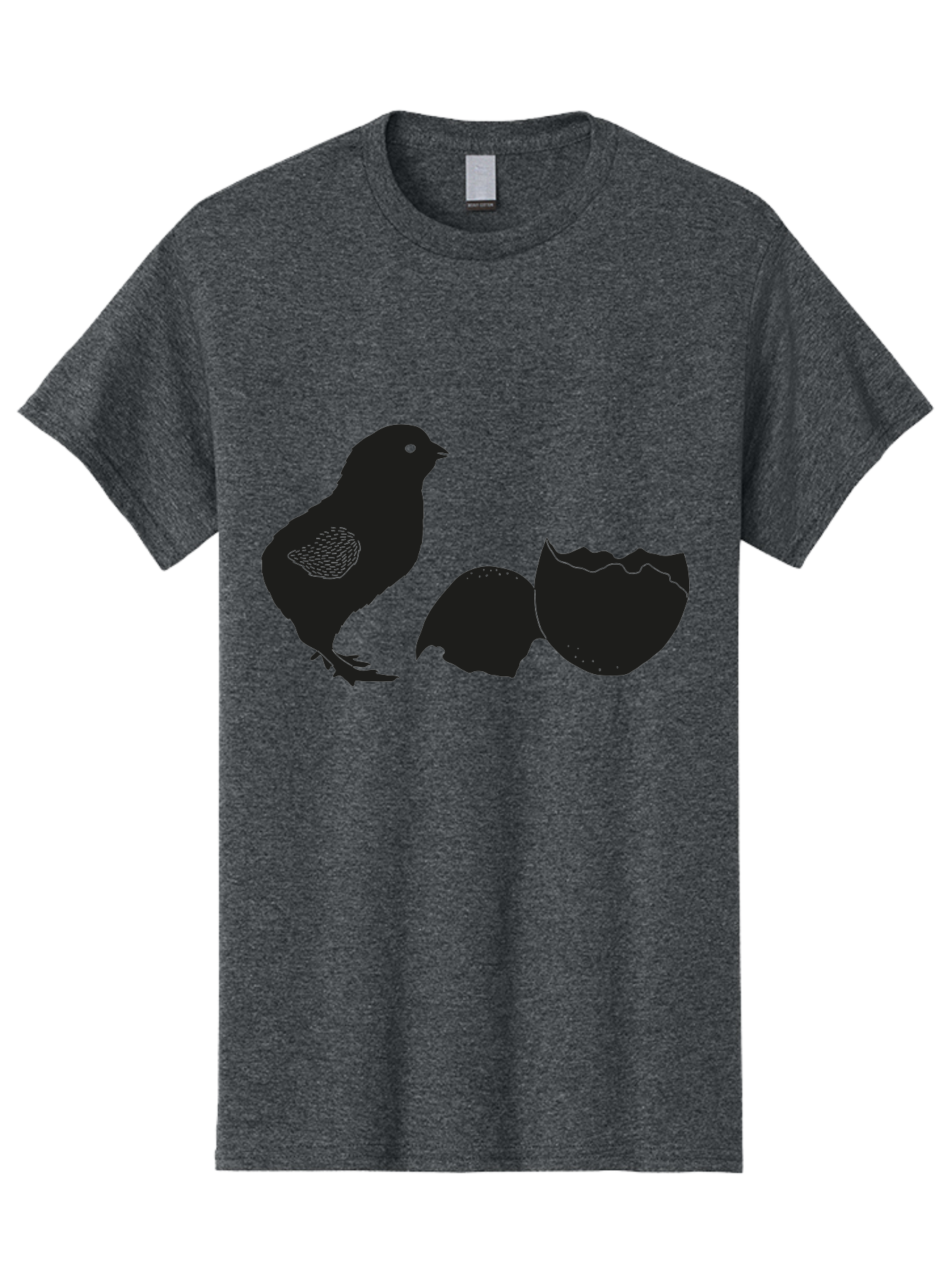 Chicken-Hatching Men'S Graphic Tee, 100% Cotton, Comfortable Casual Summer Wear, Machine Washable, Bird Hatching From Egg, New Life, Animal Birth, Wildlife Scene, Eggshell Cracking, Chick Emergence, Nature'S Wonder Aac202