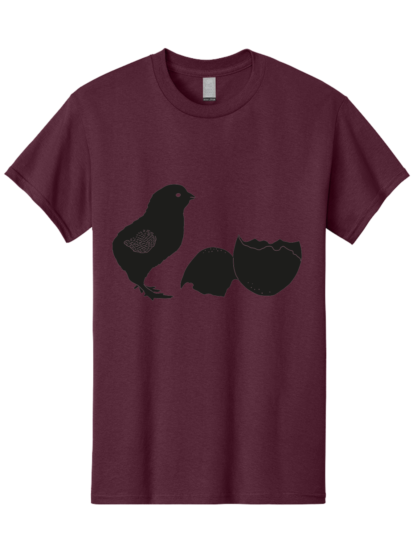 Chicken-Hatching Men'S Graphic Tee, 100% Cotton, Comfortable Casual Summer Wear, Machine Washable, Bird Hatching From Egg, New Life, Animal Birth, Wildlife Scene, Eggshell Cracking, Chick Emergence, Nature'S Wonder Aac202
