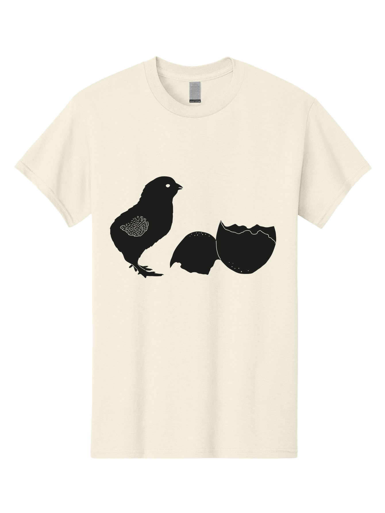 Chicken-Hatching Men'S Graphic Tee, 100% Cotton, Comfortable Casual Summer Wear, Machine Washable, Bird Hatching From Egg, New Life, Animal Birth, Wildlife Scene, Eggshell Cracking, Chick Emergence, Nature'S Wonder Aac202