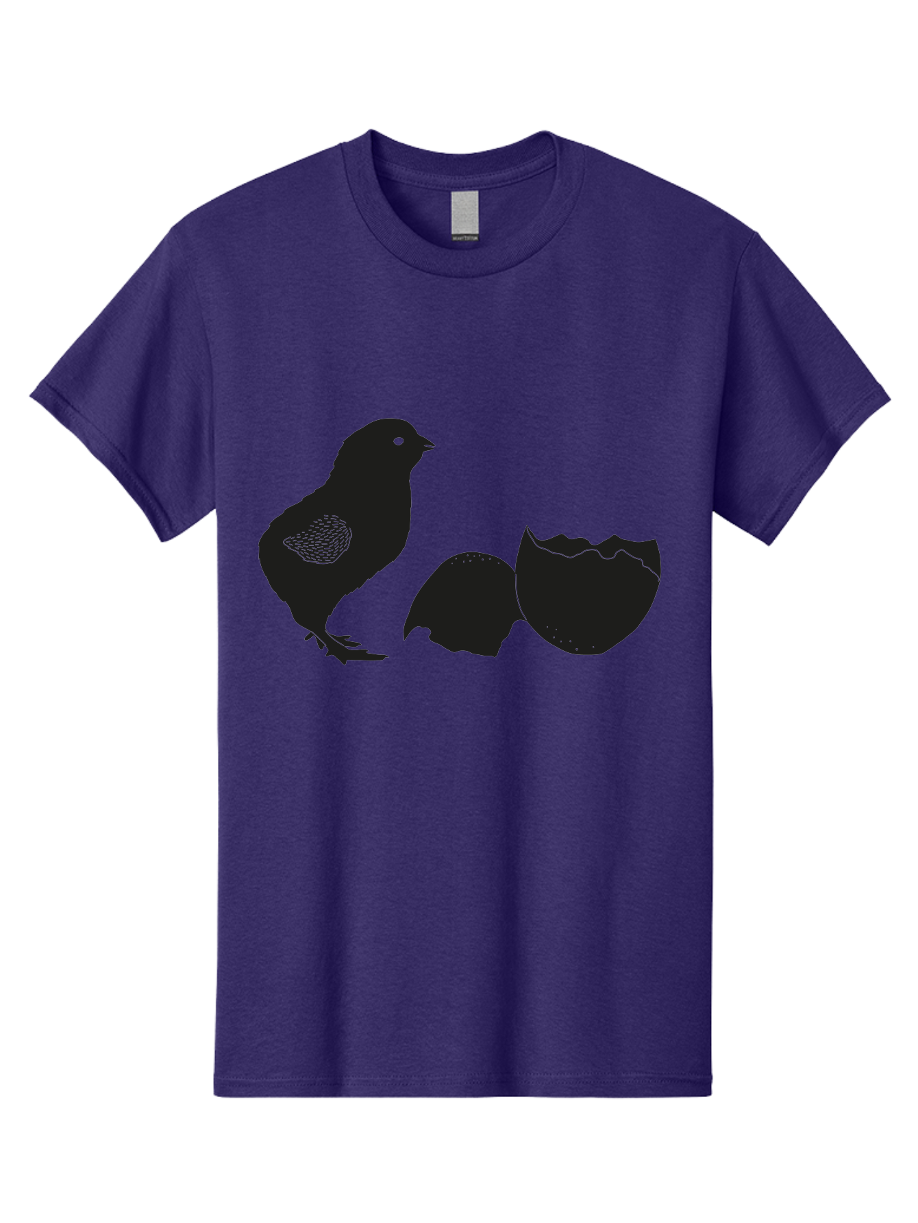 Chicken-Hatching Men'S Graphic Tee, 100% Cotton, Comfortable Casual Summer Wear, Machine Washable, Bird Hatching From Egg, New Life, Animal Birth, Wildlife Scene, Eggshell Cracking, Chick Emergence, Nature'S Wonder Aac202