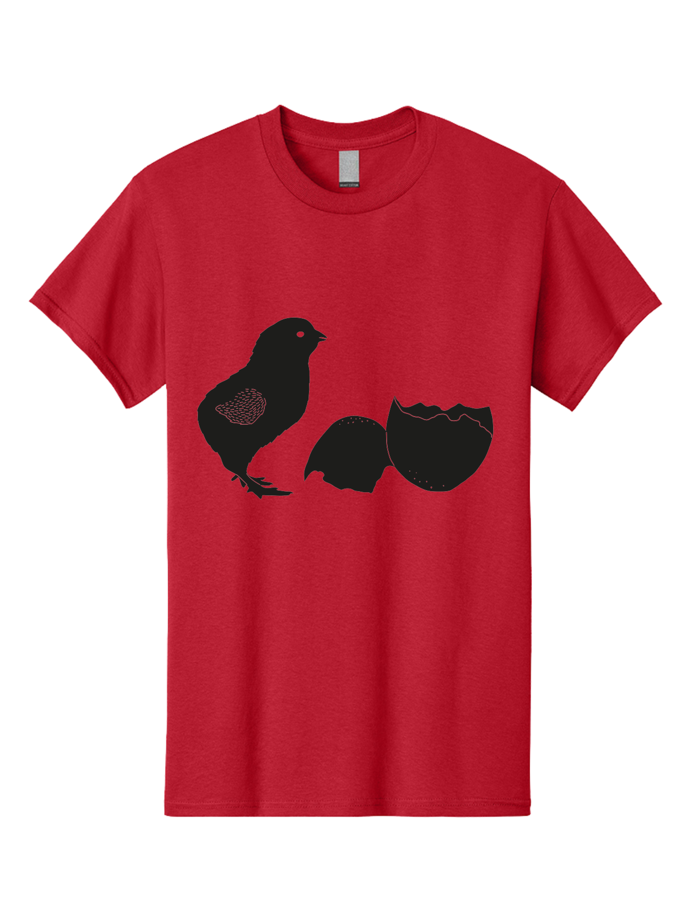 Chicken-Hatching Men'S Graphic Tee, 100% Cotton, Comfortable Casual Summer Wear, Machine Washable, Bird Hatching From Egg, New Life, Animal Birth, Wildlife Scene, Eggshell Cracking, Chick Emergence, Nature'S Wonder Aac202