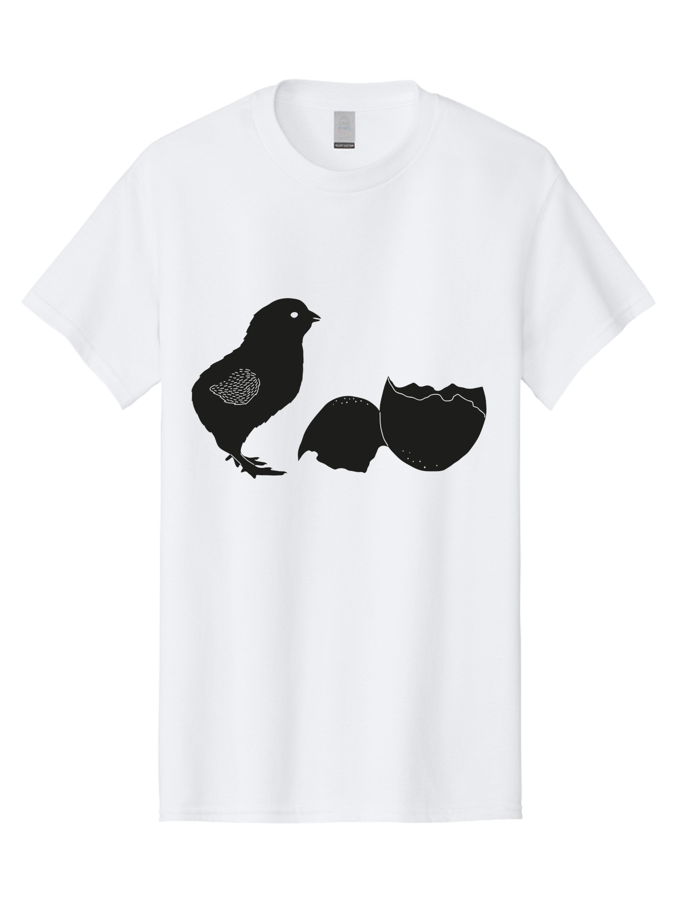 Chicken-Hatching Men'S Graphic Tee, 100% Cotton, Comfortable Casual Summer Wear, Machine Washable, Bird Hatching From Egg, New Life, Animal Birth, Wildlife Scene, Eggshell Cracking, Chick Emergence, Nature'S Wonder Aac202