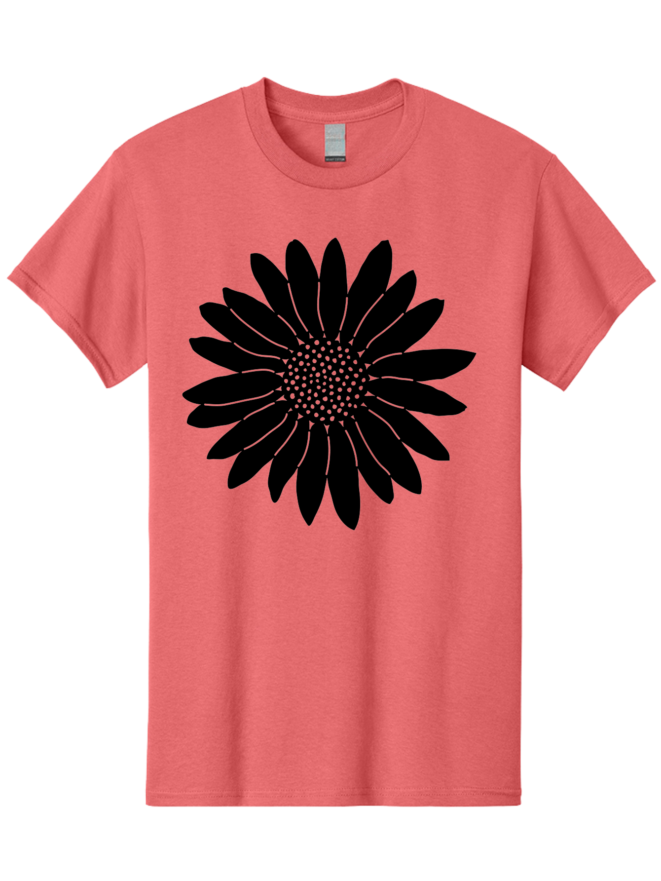 Flower Men'S Graphic Tee, 100% Cotton, Comfortable Casual Summer Wear, Machine Washable, Gerbera Daisy, Flower Silhouette, Floral Design, Black And Green, Minimalist Art, Modern Illustration, Stylized Bloom, Graphic Design Element, Aac213