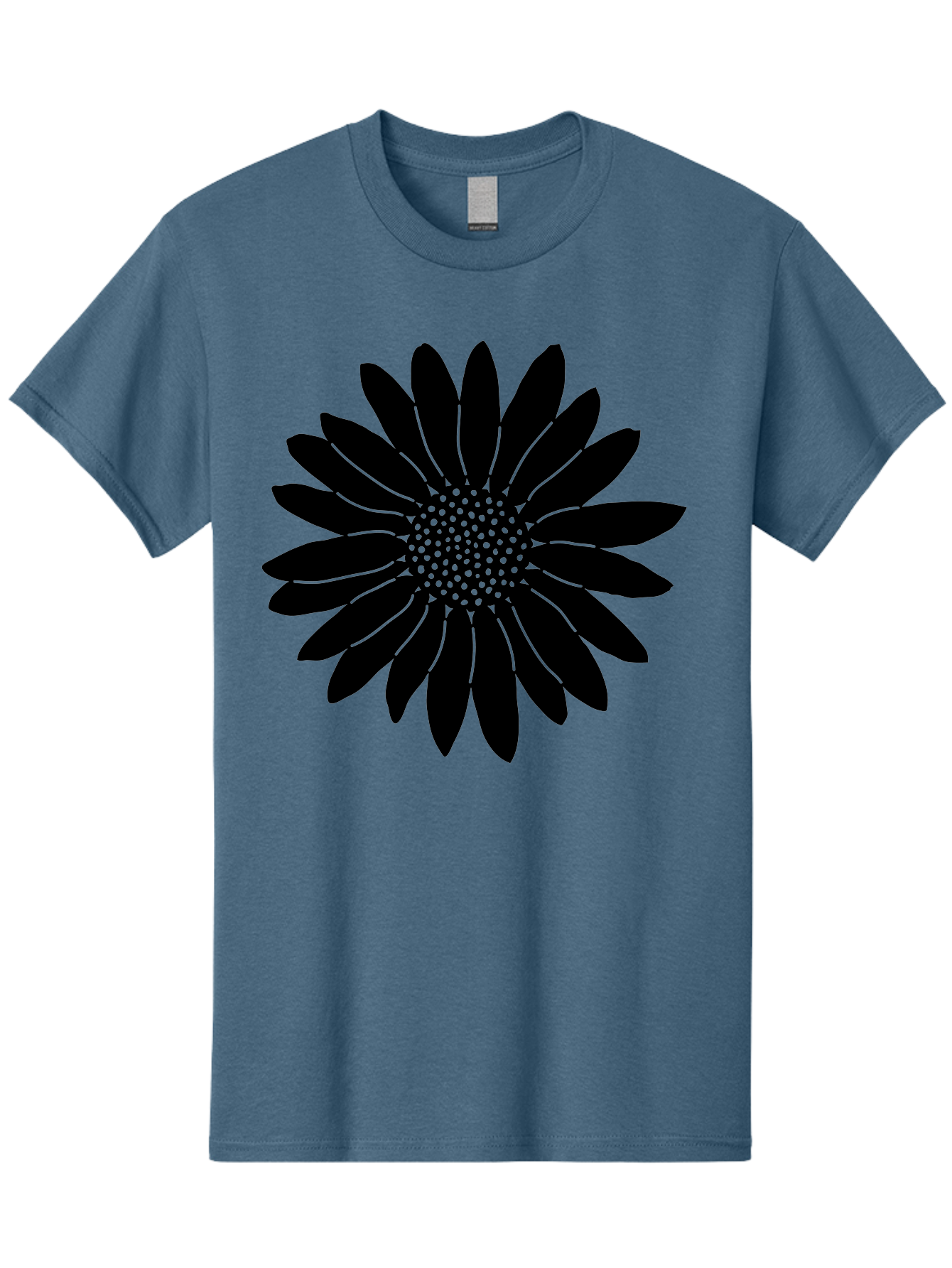 Flower Men'S Graphic Tee, 100% Cotton, Comfortable Casual Summer Wear, Machine Washable, Gerbera Daisy, Flower Silhouette, Floral Design, Black And Green, Minimalist Art, Modern Illustration, Stylized Bloom, Graphic Design Element, Aac213