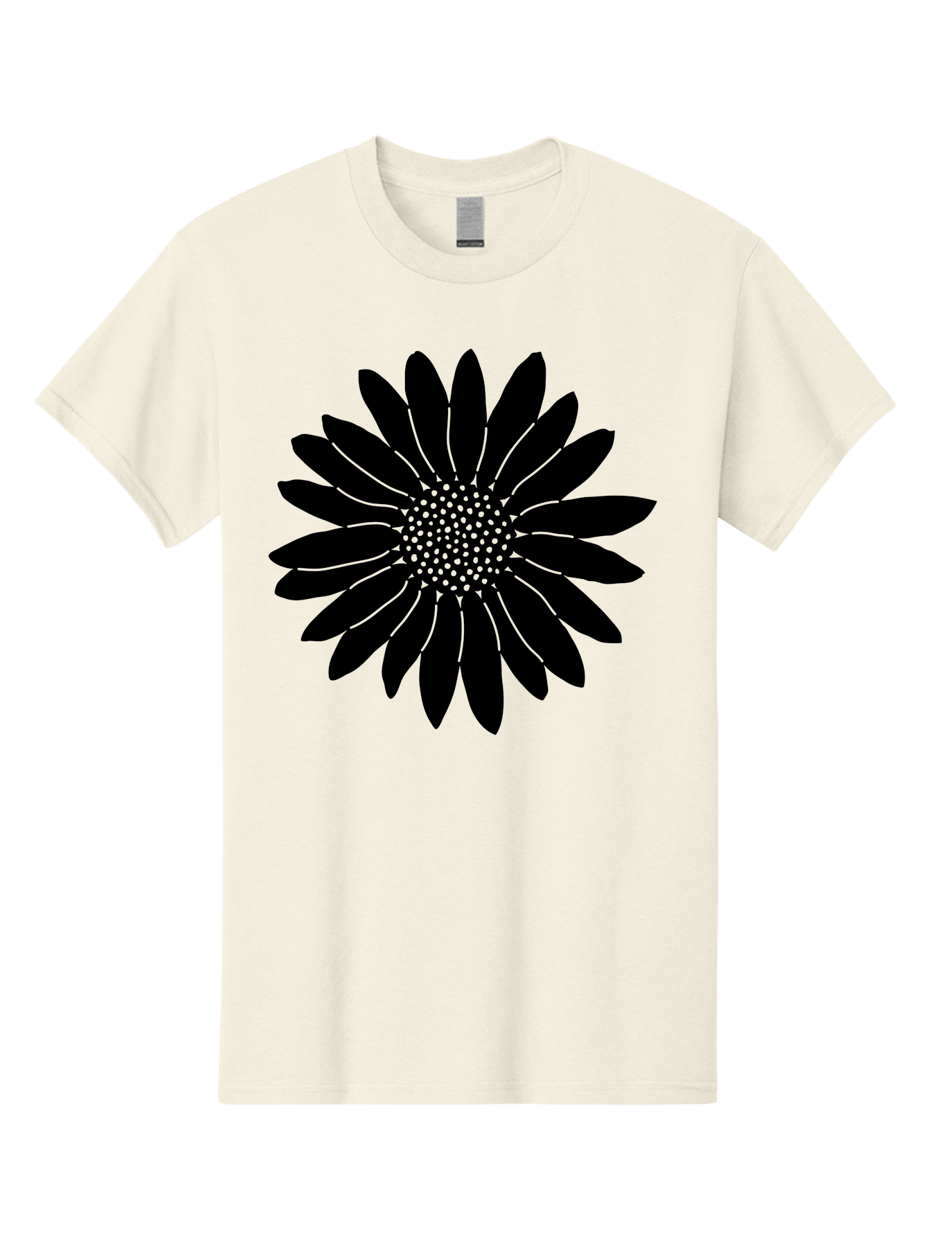 Flower Men'S Graphic Tee, 100% Cotton, Comfortable Casual Summer Wear, Machine Washable, Gerbera Daisy, Flower Silhouette, Floral Design, Black And Green, Minimalist Art, Modern Illustration, Stylized Bloom, Graphic Design Element, Aac213