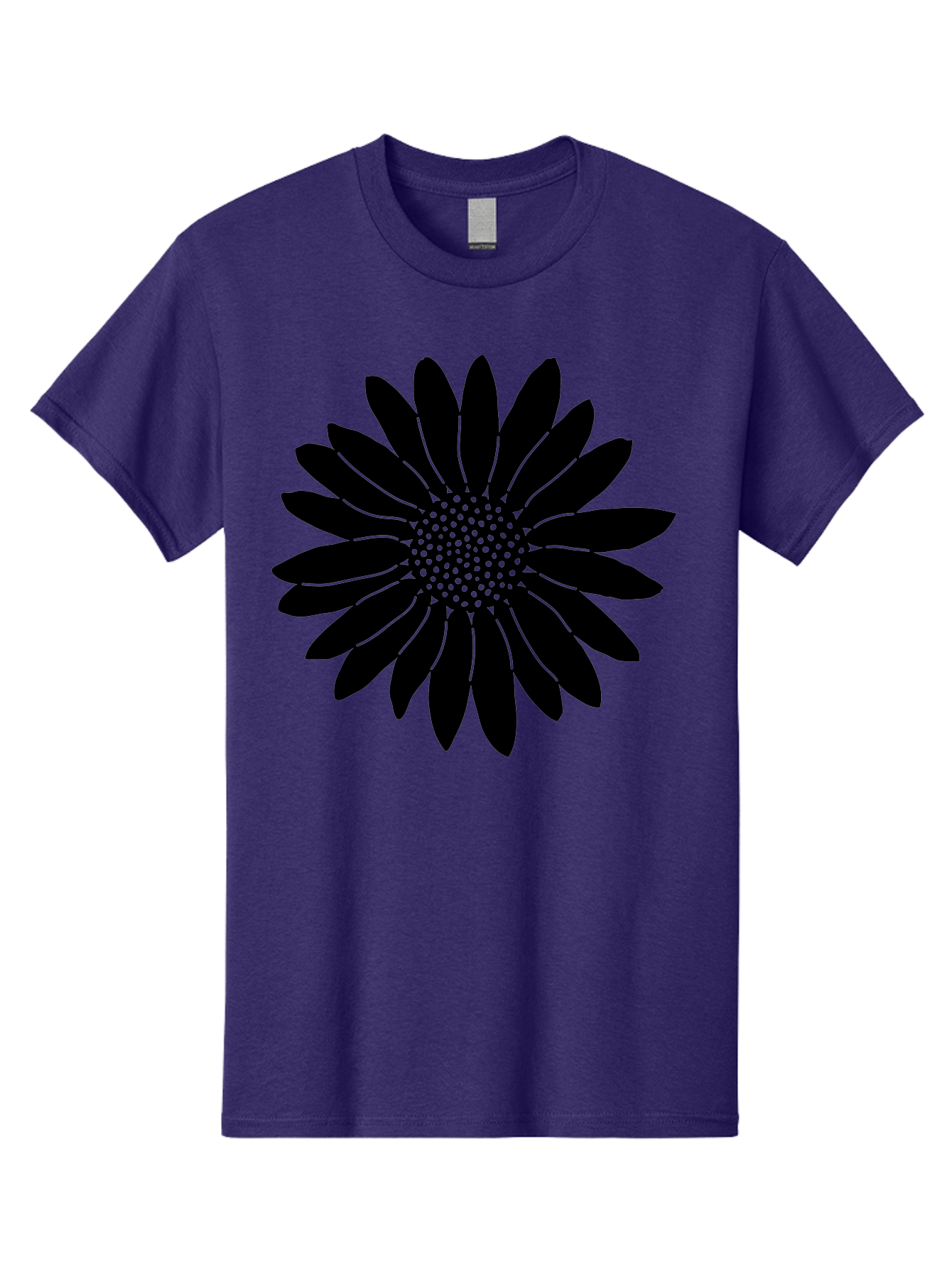Flower Men'S Graphic Tee, 100% Cotton, Comfortable Casual Summer Wear, Machine Washable, Gerbera Daisy, Flower Silhouette, Floral Design, Black And Green, Minimalist Art, Modern Illustration, Stylized Bloom, Graphic Design Element, Aac213