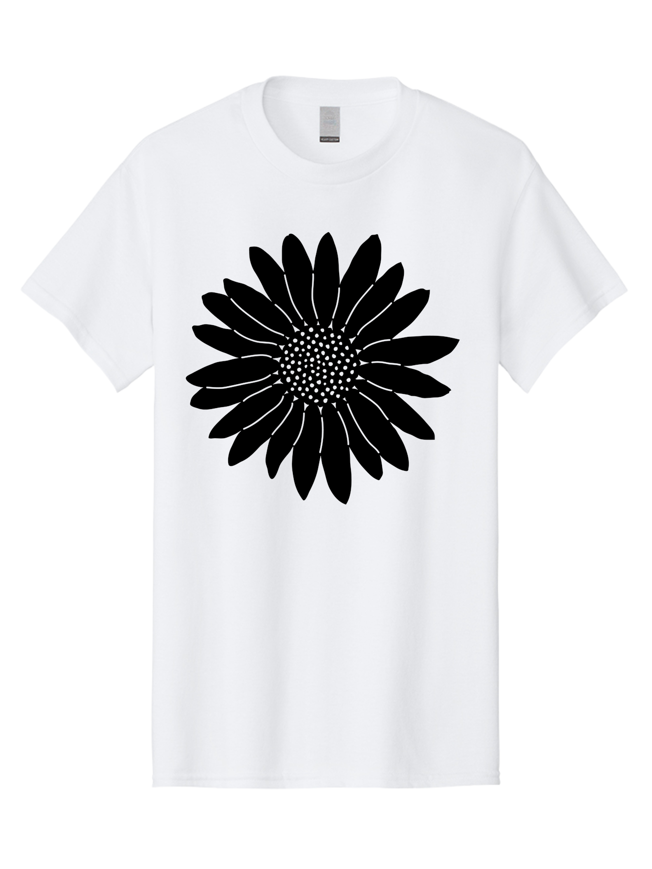 Flower Men'S Graphic Tee, 100% Cotton, Comfortable Casual Summer Wear, Machine Washable, Gerbera Daisy, Flower Silhouette, Floral Design, Black And Green, Minimalist Art, Modern Illustration, Stylized Bloom, Graphic Design Element, Aac213