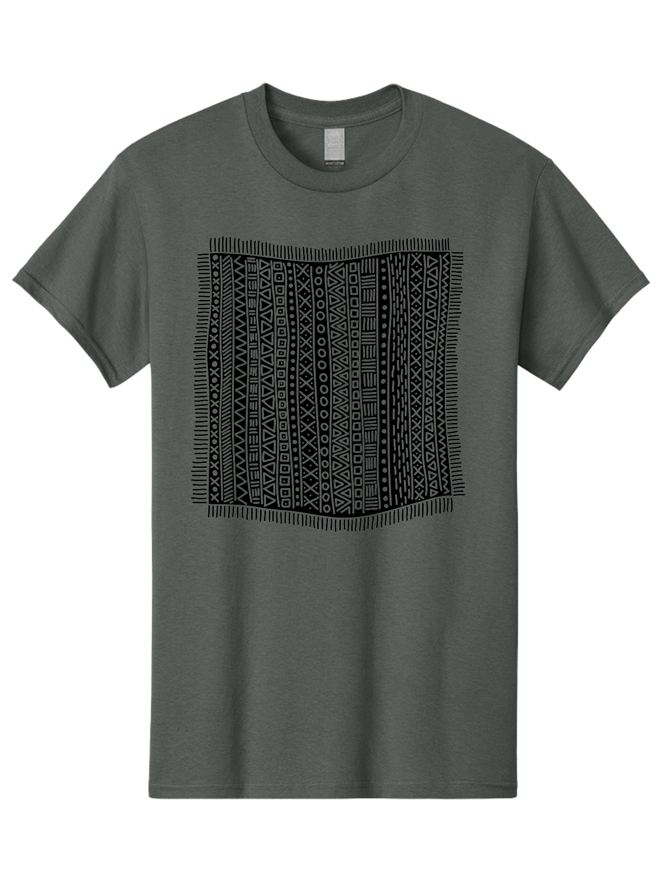 Geometric-Pattern Men'S Graphic Tee, 100% Cotton, Comfortable Casual Summer Wear, Machine Washable, Geometric Shapes, Tribal Patterns, Abstract Design, Ethnic Motifs, Traditional Textiles, Cultural Heritage, Symbolic Elements Aac214